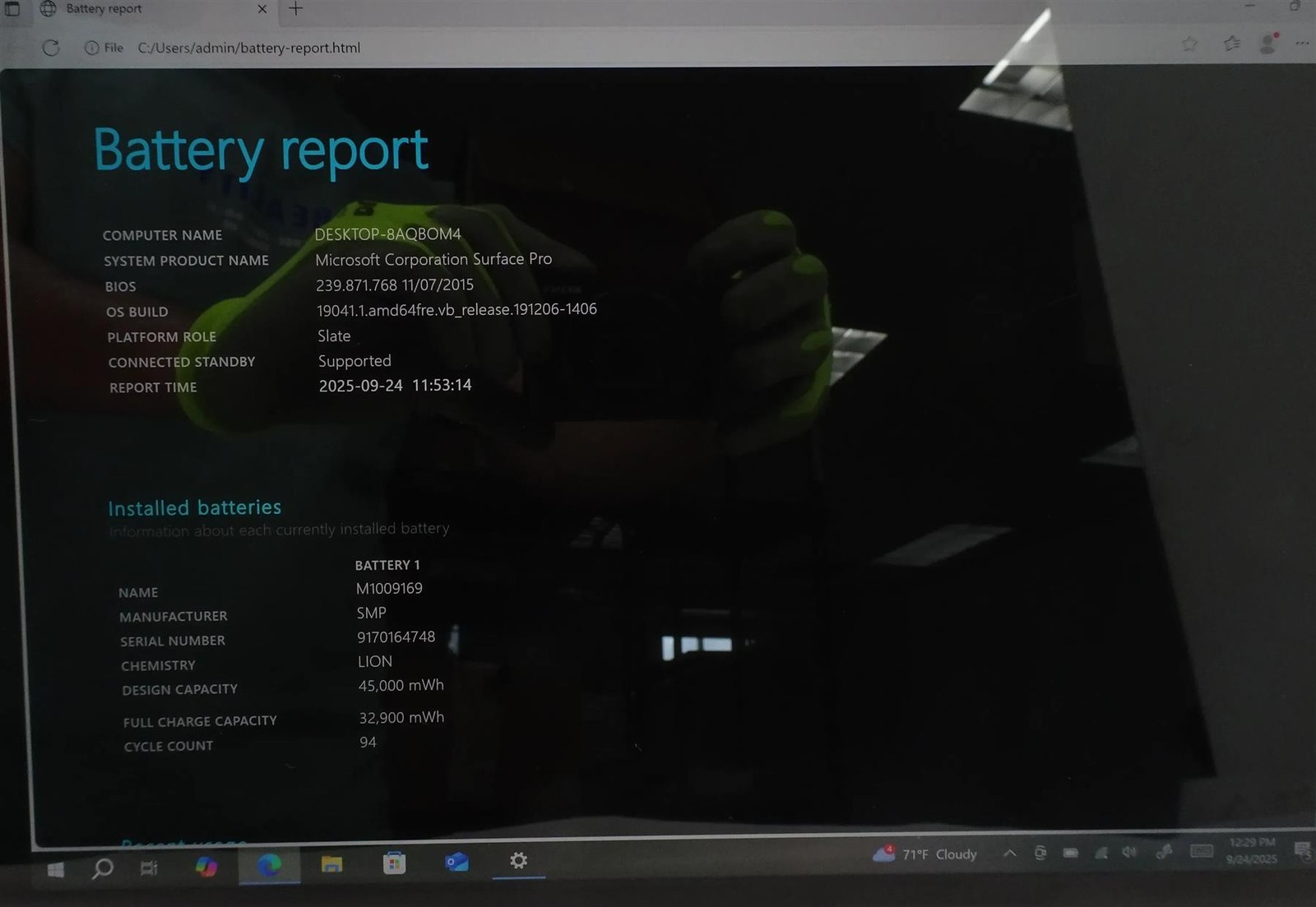 Microsoft Surface Pro 5 1796 Core m3-7Y30 1.00GHz 4GB 128GB Win 10 Pro