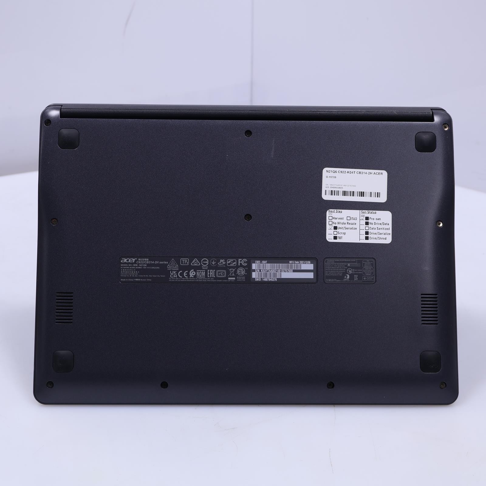 Acer N21Q6 C922-K04T CB314-2H Kompanio 500 MT8183 4GB RAM 32GB SSD ChromeOS