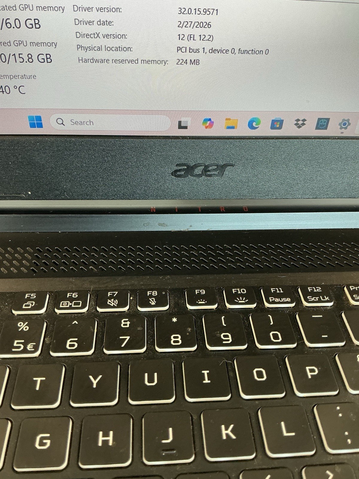 Acer Nitro 5 15.6″ Gaming Laptop i5-12500H RTX 3050 16GB RAM 1 TB SSD Black