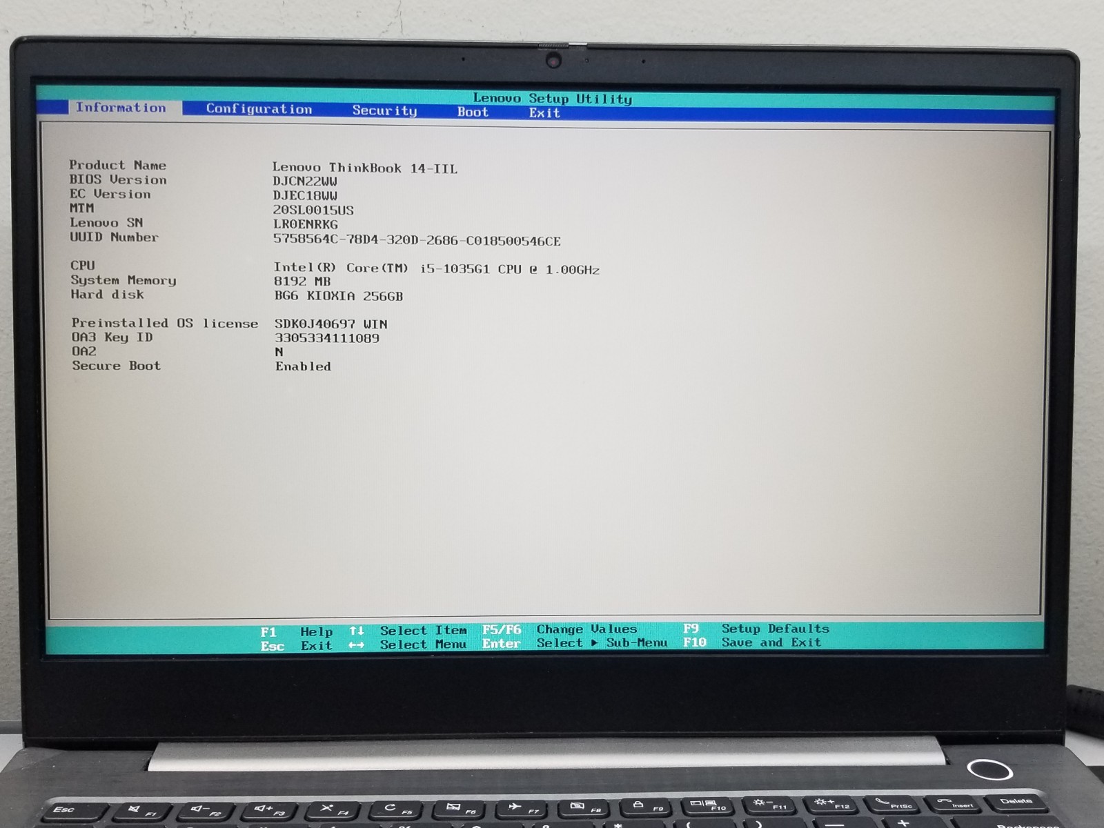 Lenovo ThinkBook 14-IIL 14″ FHD i5-1035G1 1.0GHz 8GB RAM 256GB NVMe Win 11 Pro