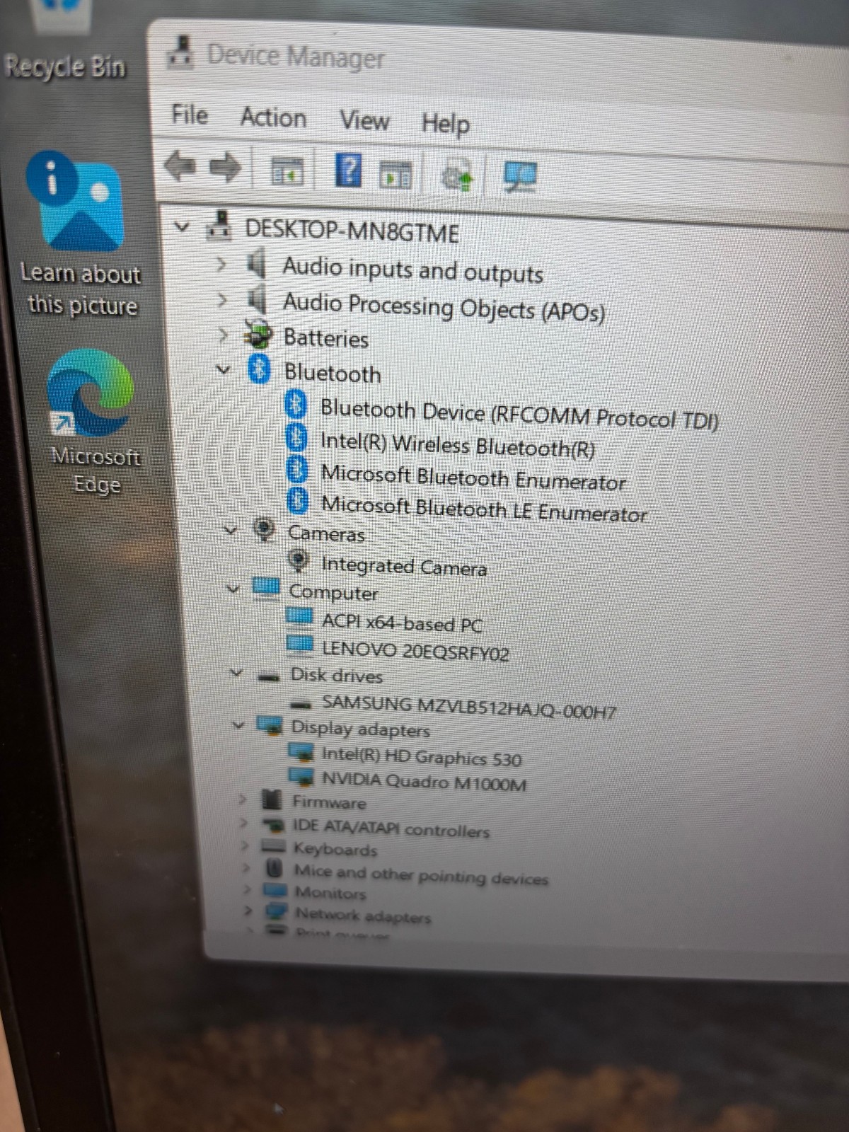 LENOVO THINKPAD P50 i7-6700HQ 2.6GHZ RAM 16GB NVME 512GB NVIDIA M1000M BLUETOOTH