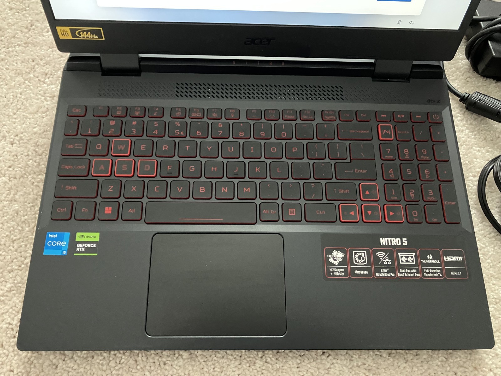 Acer Nitro 5 15.6″ Gaming Laptop i5-12500H RTX 3050 Ti 16GB RAM 512GB SSD Black