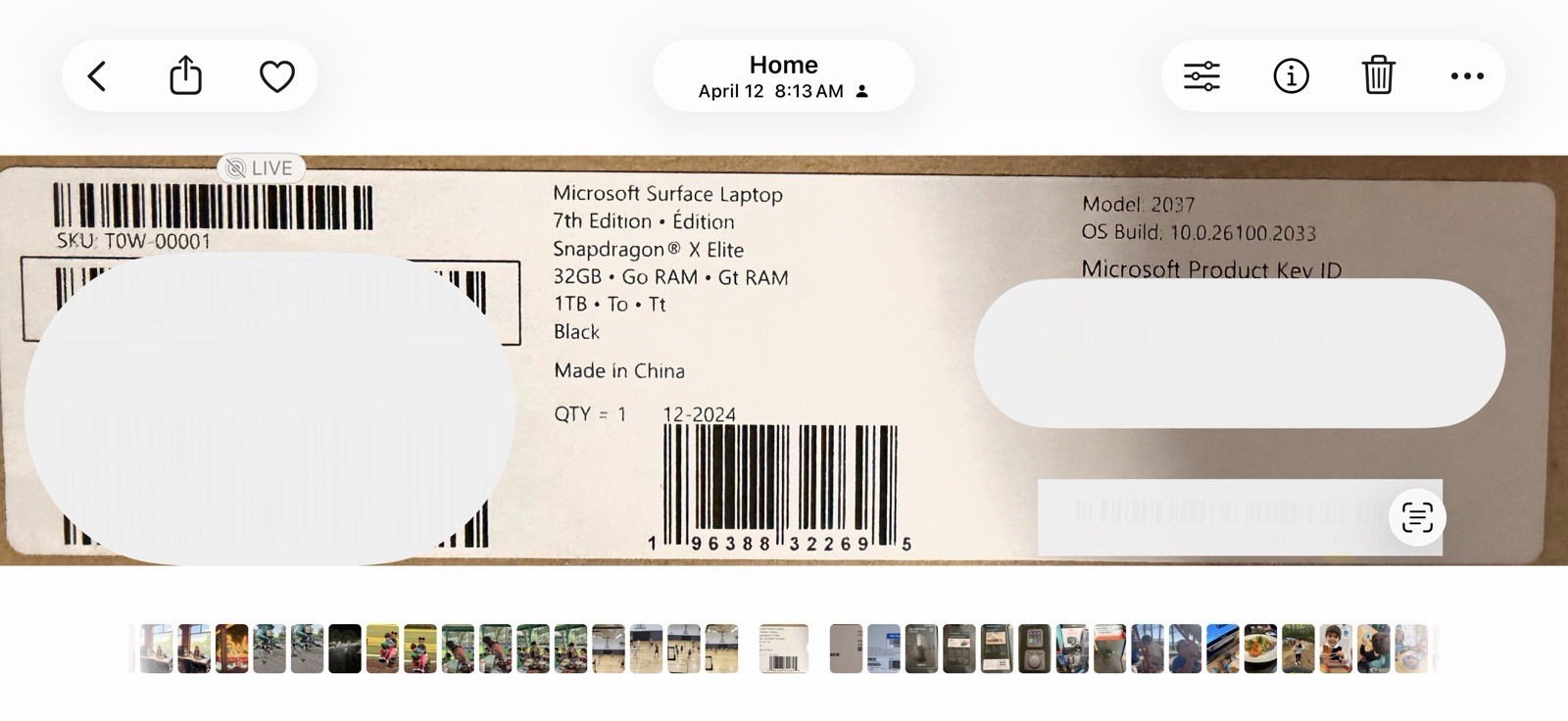 NEW Black Microsoft Surface Laptop7th Ed 13.8 Snapdragon X Elite, 32GB, 1TB