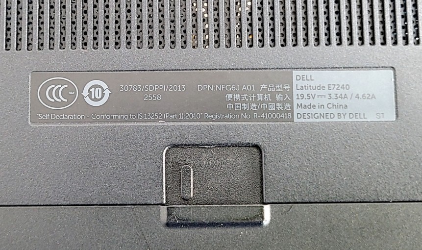 DELL LATITUDE E7240 Laptop Core I5-4300U 4GB SEE NOTES