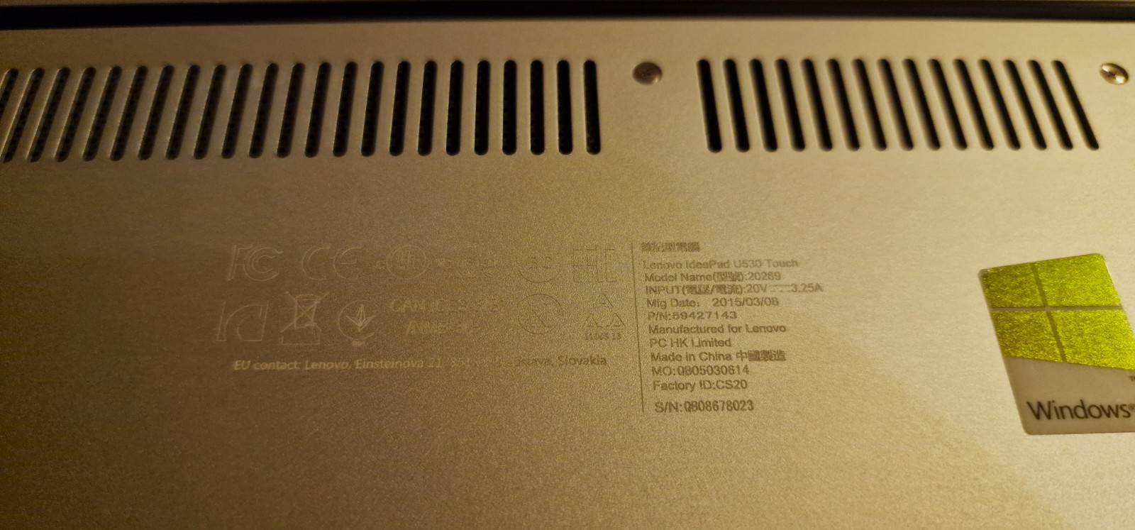 Lenovo IdeaPad U530 Touch – Ultrabook