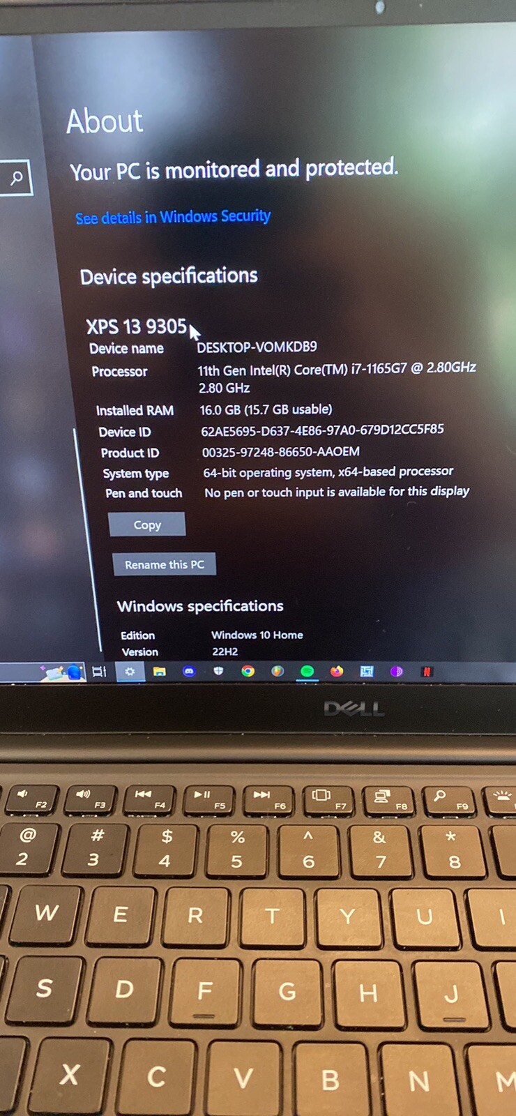 dell xps 13 9305 laptop