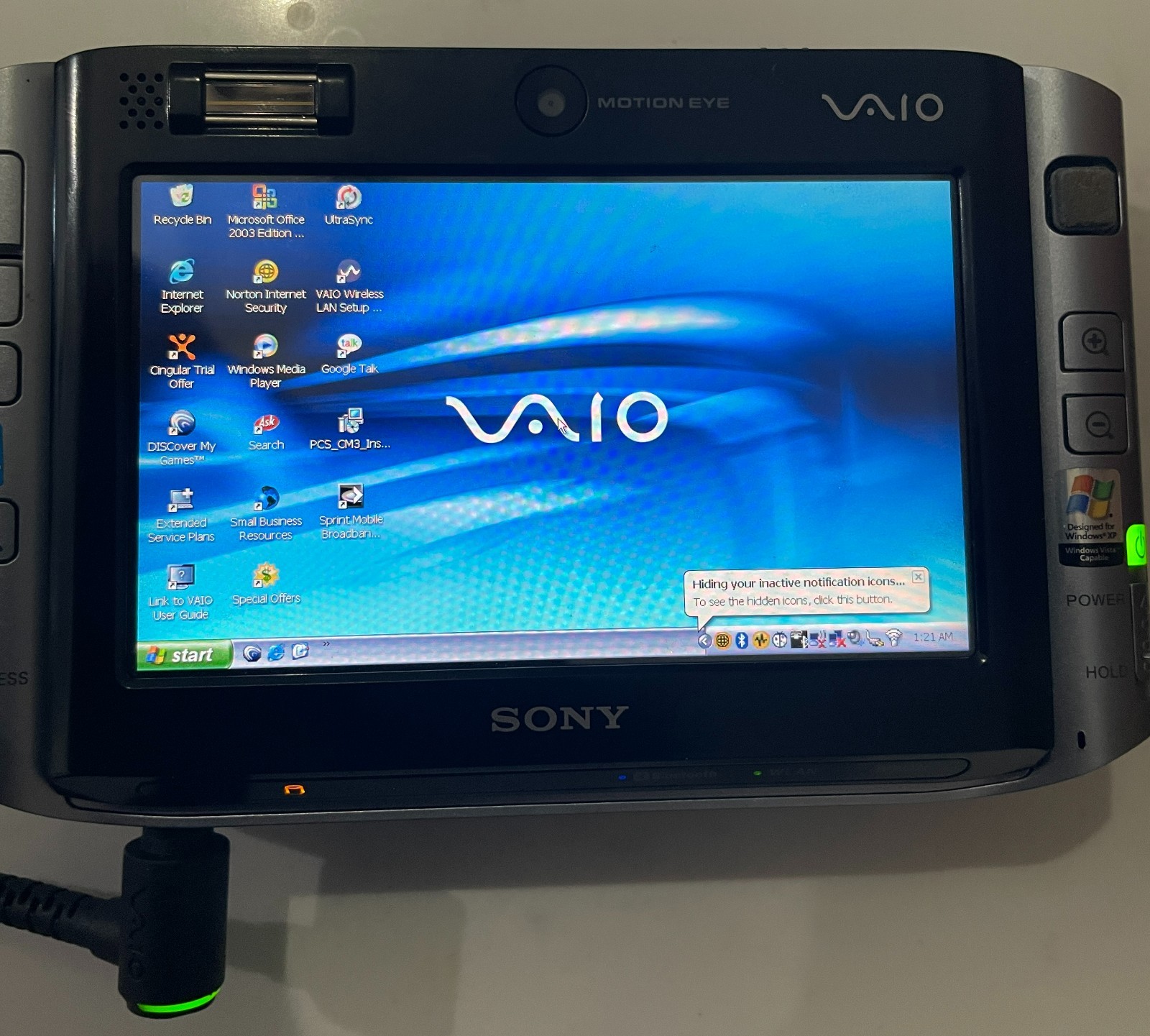 Sony VAIO VGN-UX280P 4.5” Micro Laptop | 1GB RAM, 40GB HDD | (READ)