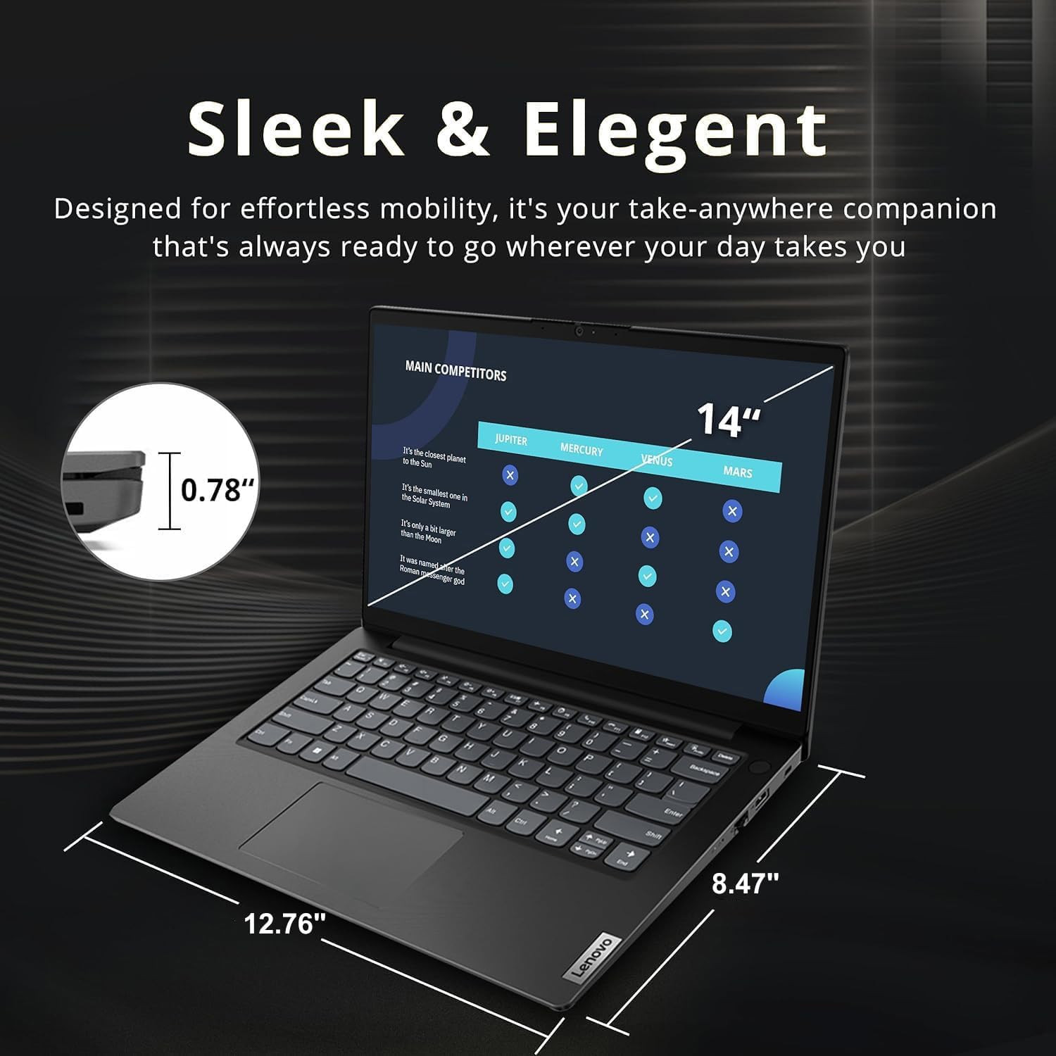 Lenovo Laptop Computer for Business & Student, 14″ FHD, Intel 10-Core I7-13620H,