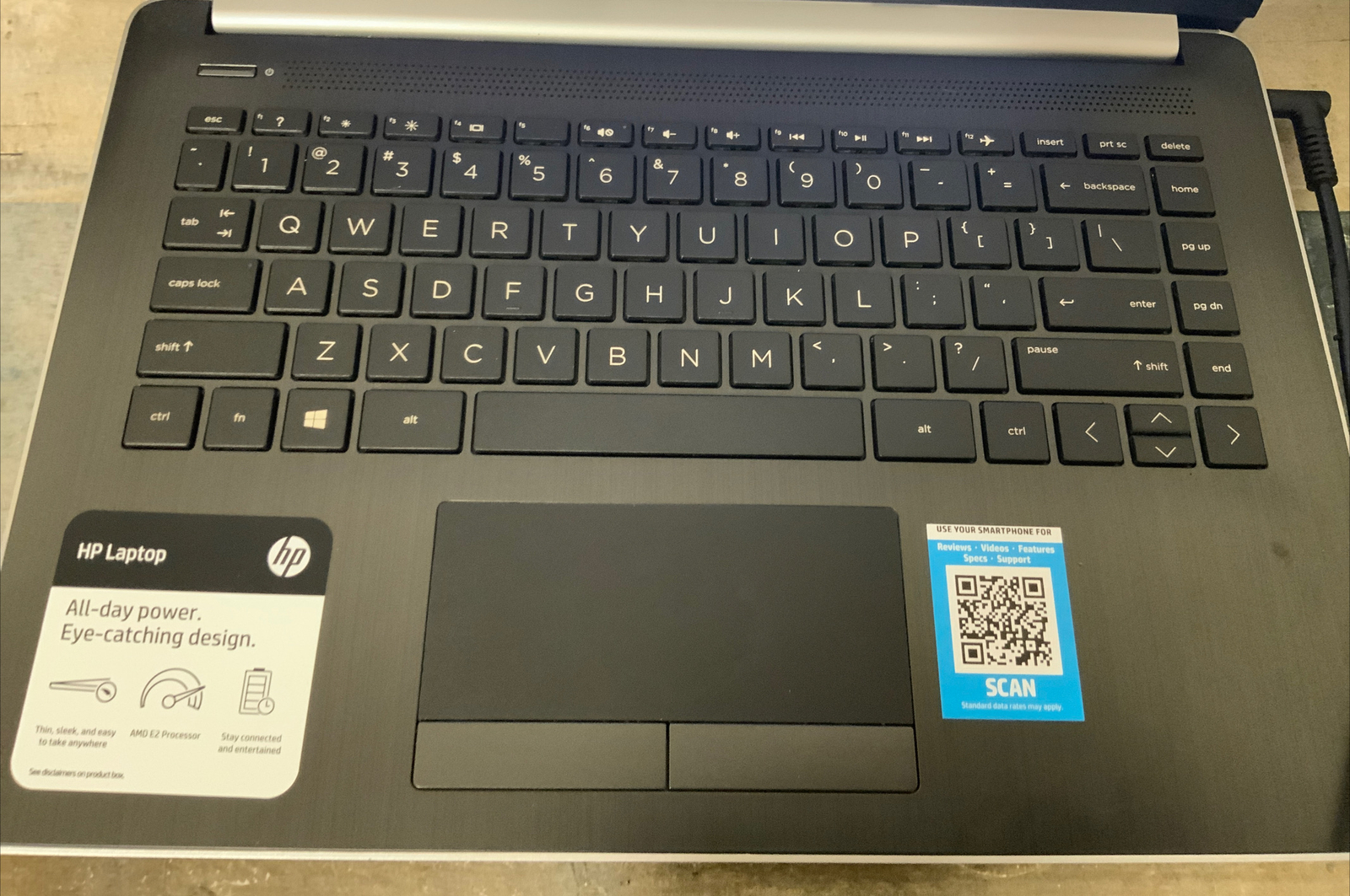 💻 HP 14-cm0012nr 14″ (32 GB SSD AMD E2 9000e, 1.50 GHz, 4 GB) Laptop Silver