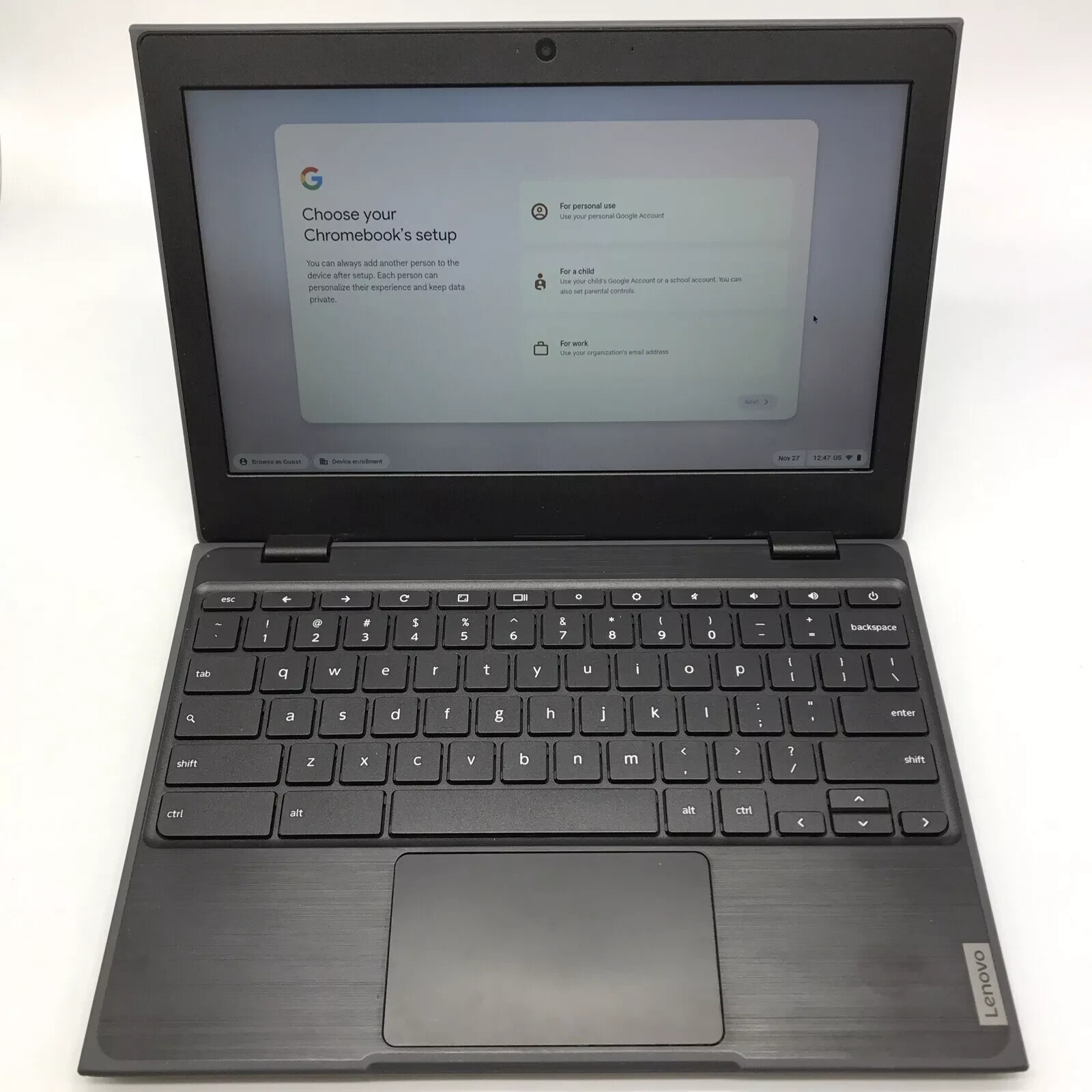 Lenovo Chromebook 100e 2nd Gen 11.6″ 4gb 32GB SSD , Black