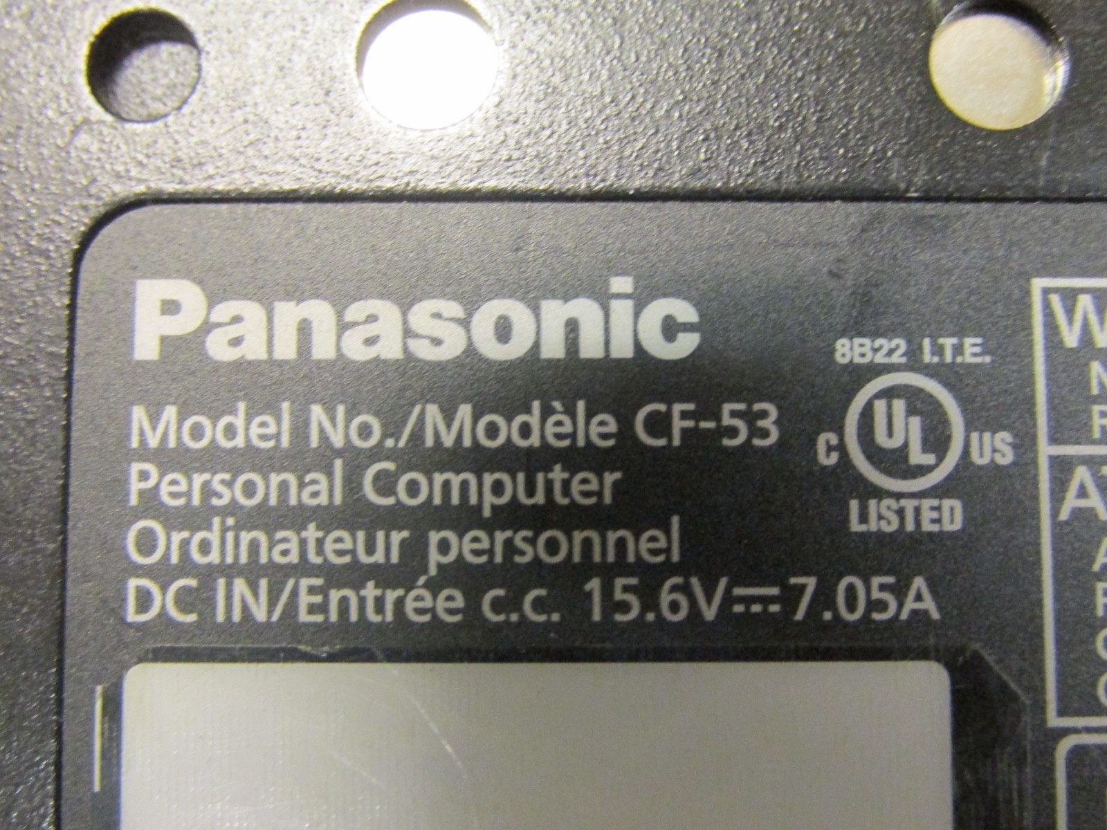 Panasonic Tough book CF-53AAGZX1M- Tested Working