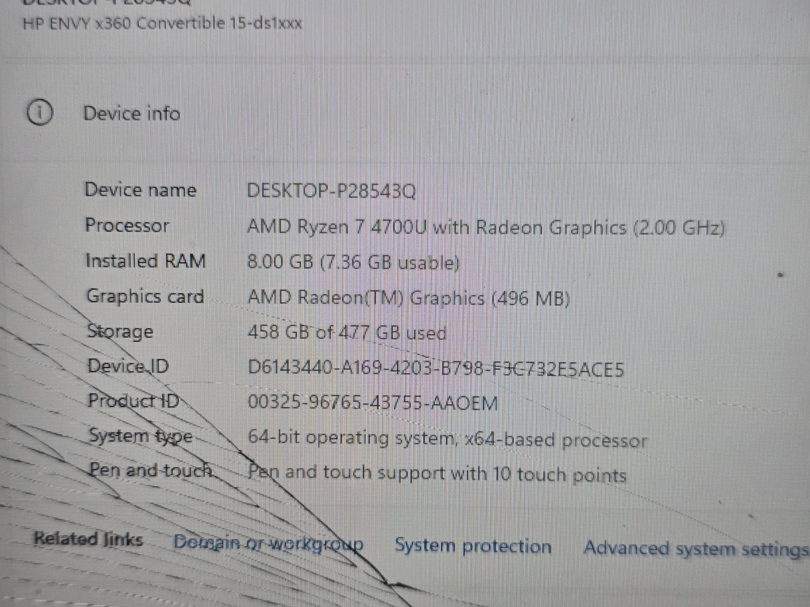 HP ENVY x360 15m-ee0023dx 15.6″ FHD Touch Ryzen 7 4700U 2GHz 8GB 512GB SSD W11H