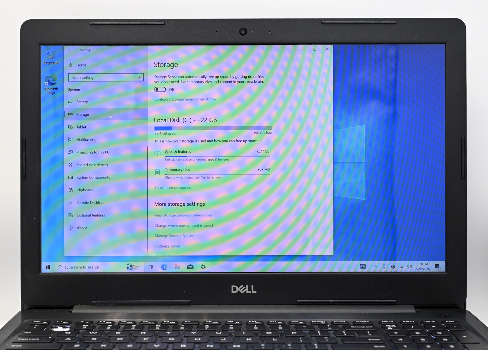Dell Inspiron 15-5570 i3-8130u 2.2GHz 8GB RAM 240GB SSD Windows 10 Pro