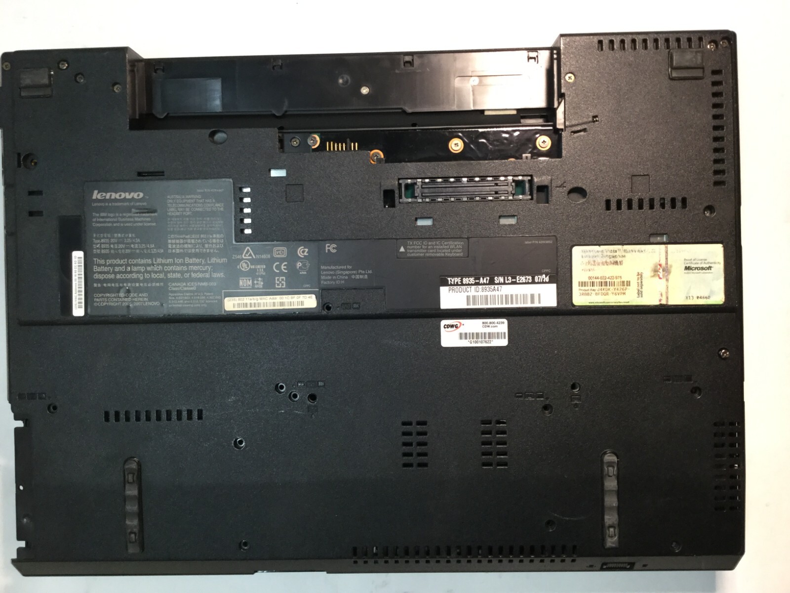 LOT OF 6 Lenovo ThinkPad R61 15″ Laptop Intel Celeron – BOOT TO BIOS – MZ