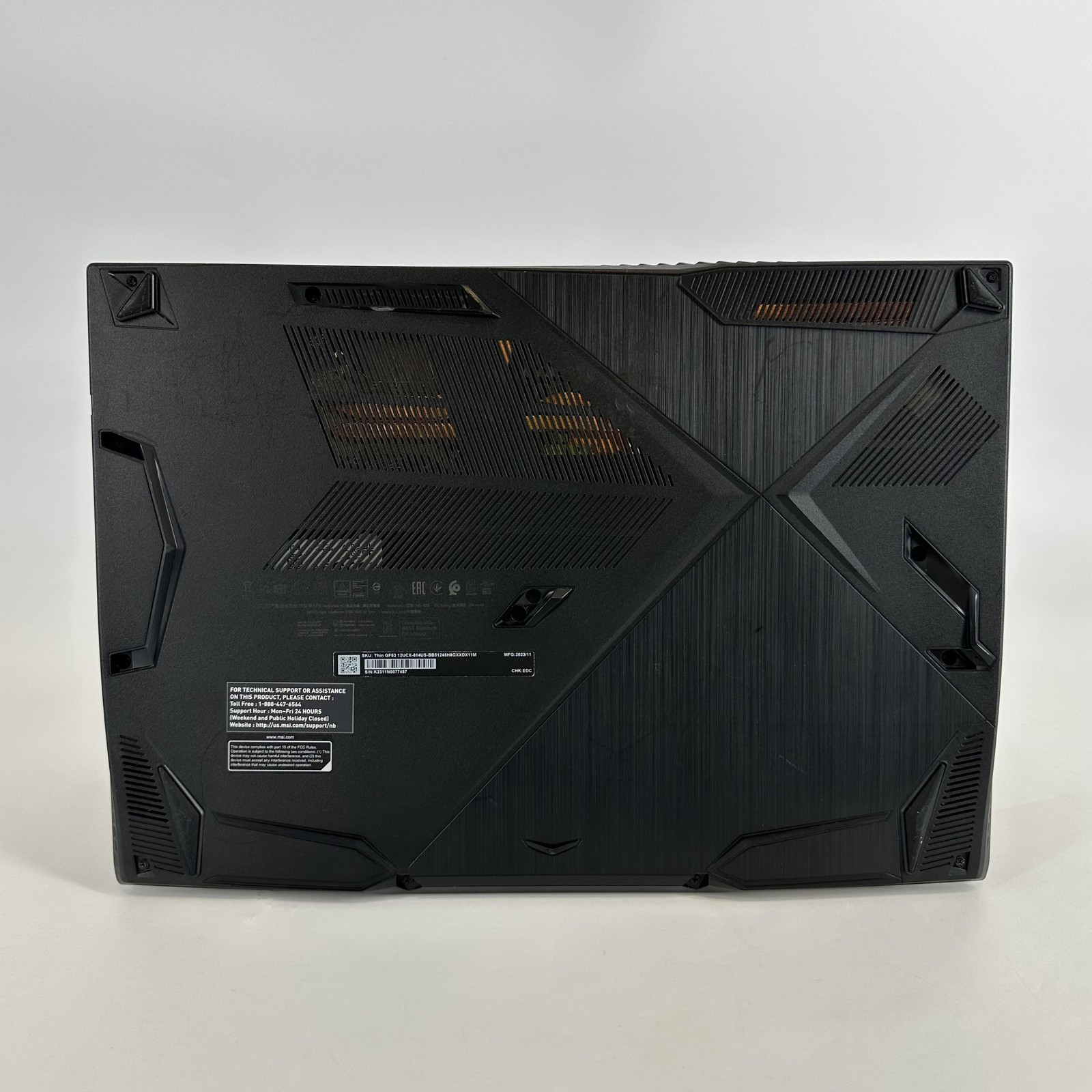 MSI Thin GF63 15.6 FHD 2.0 GHz i5-12450H 24GB 512GB SSD RTX 2050 FRAME SPLIT