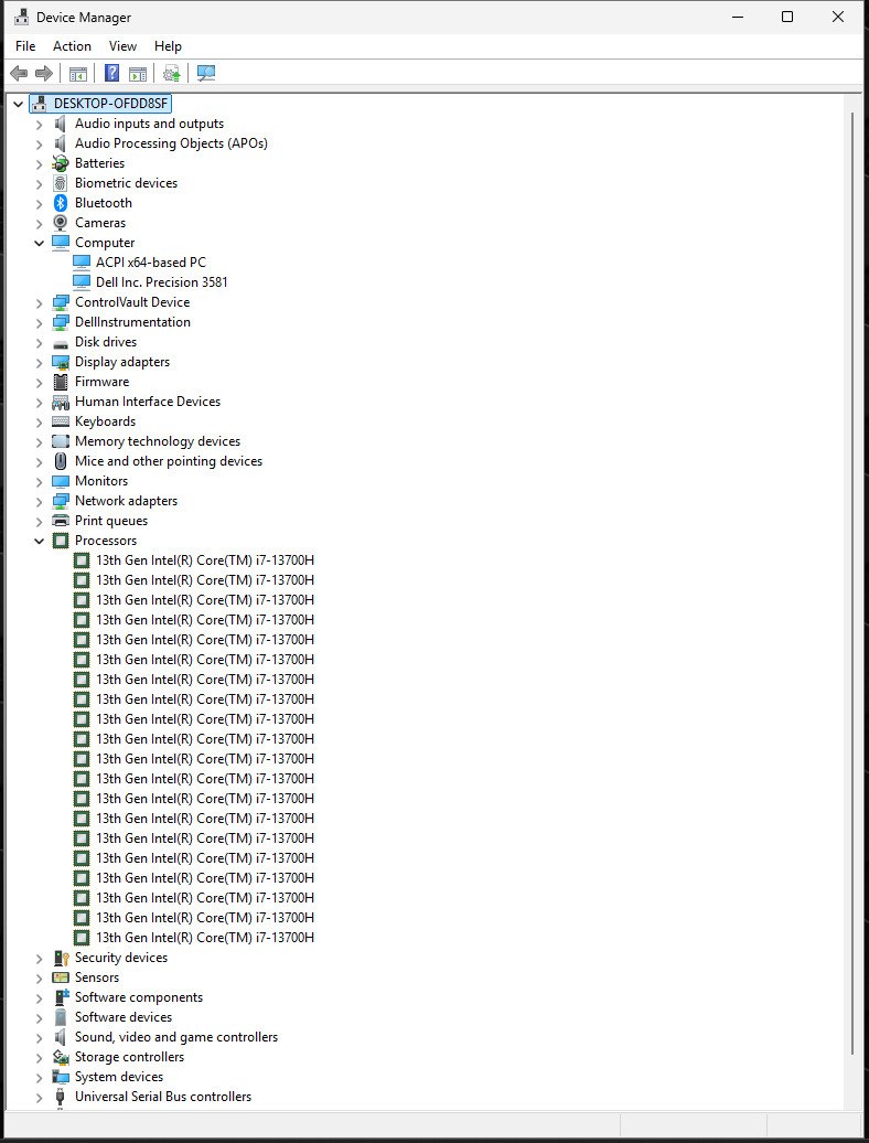 Dell Precision 3581 | CORE i7-13700H @ 2.40GHZ | 512GB SSD | 16GB RAM | W11 Pro