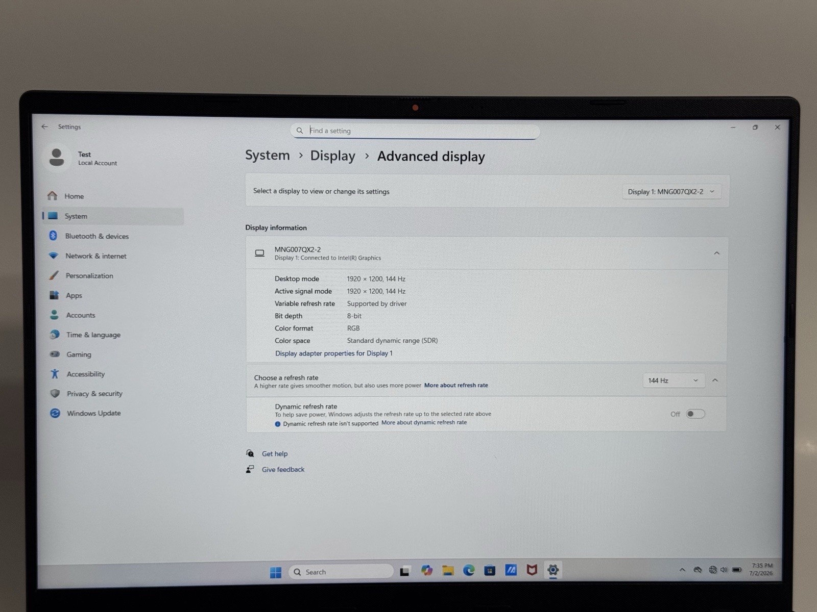 Asus V16 V3607VM 16″ FHD+ 144Hz 2.5 GHz Core 7 240H 16GB 1TB SSD RTX 5060