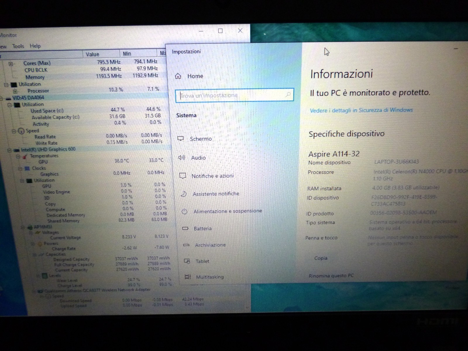 Acer Aspire 1 A114-32 N17Q4 14″ Intel Celeron N4000 4GB RAM, 64GB eMMC Laptop