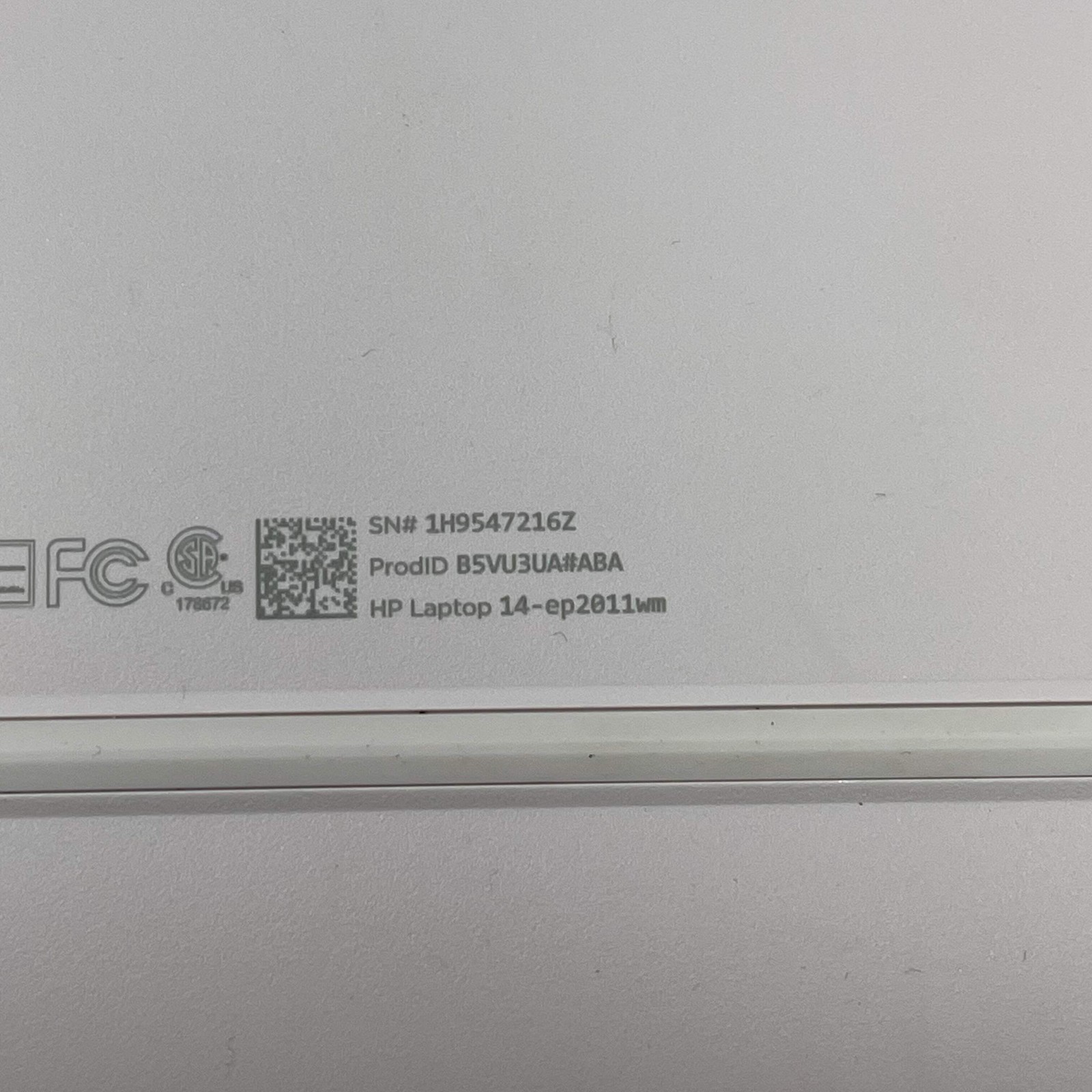HP 14-ep2011wm B5VU3UA 14″ N150 0.8MHz 4GB RAM 128GB SSD