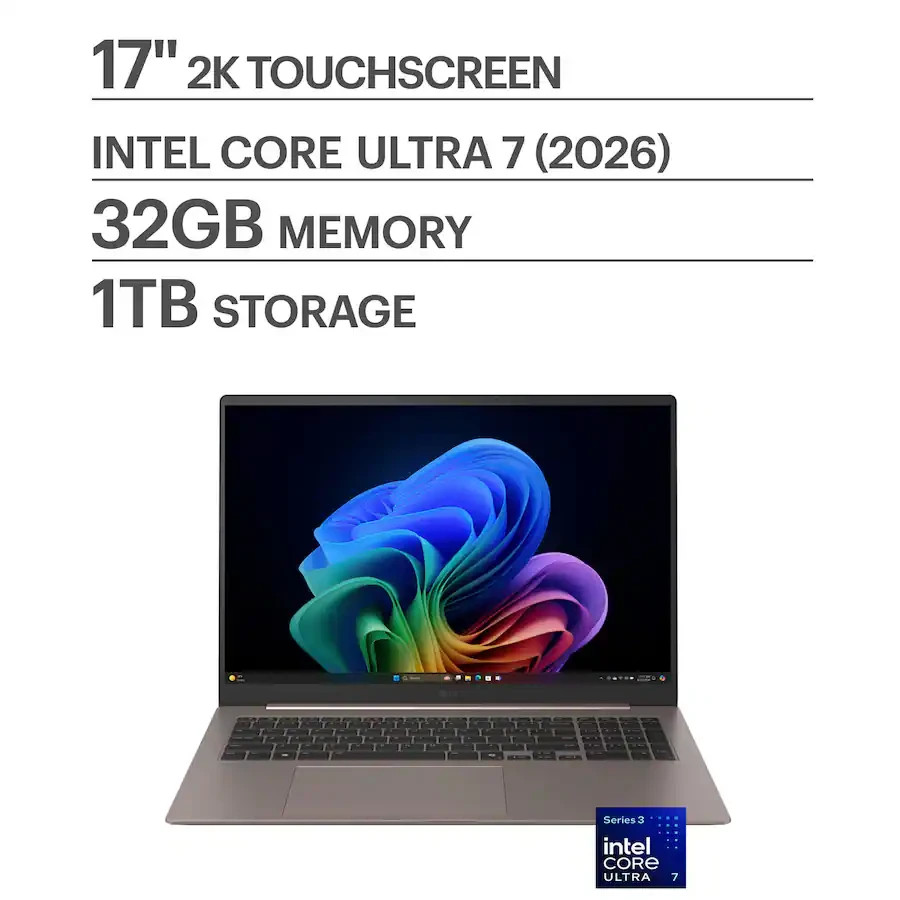 LG gram Max 17″ Touch Laptop Intel Core Ultra 7 32GB RAM 1TB SSD Matte Bronze