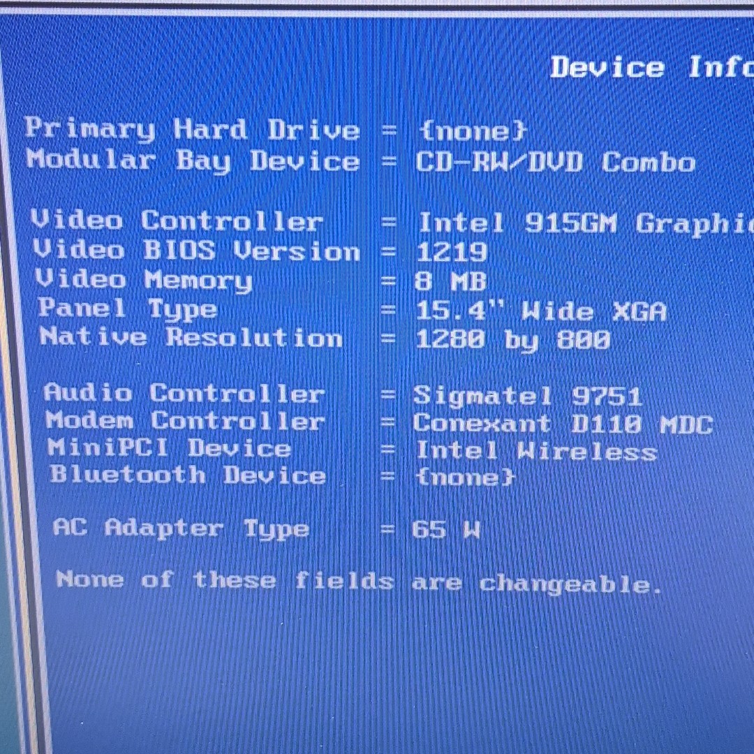 Dell Inspiron 6000 Laptop Windows XP Computer – NO DRIVE SEE SPECS Parts/Repair