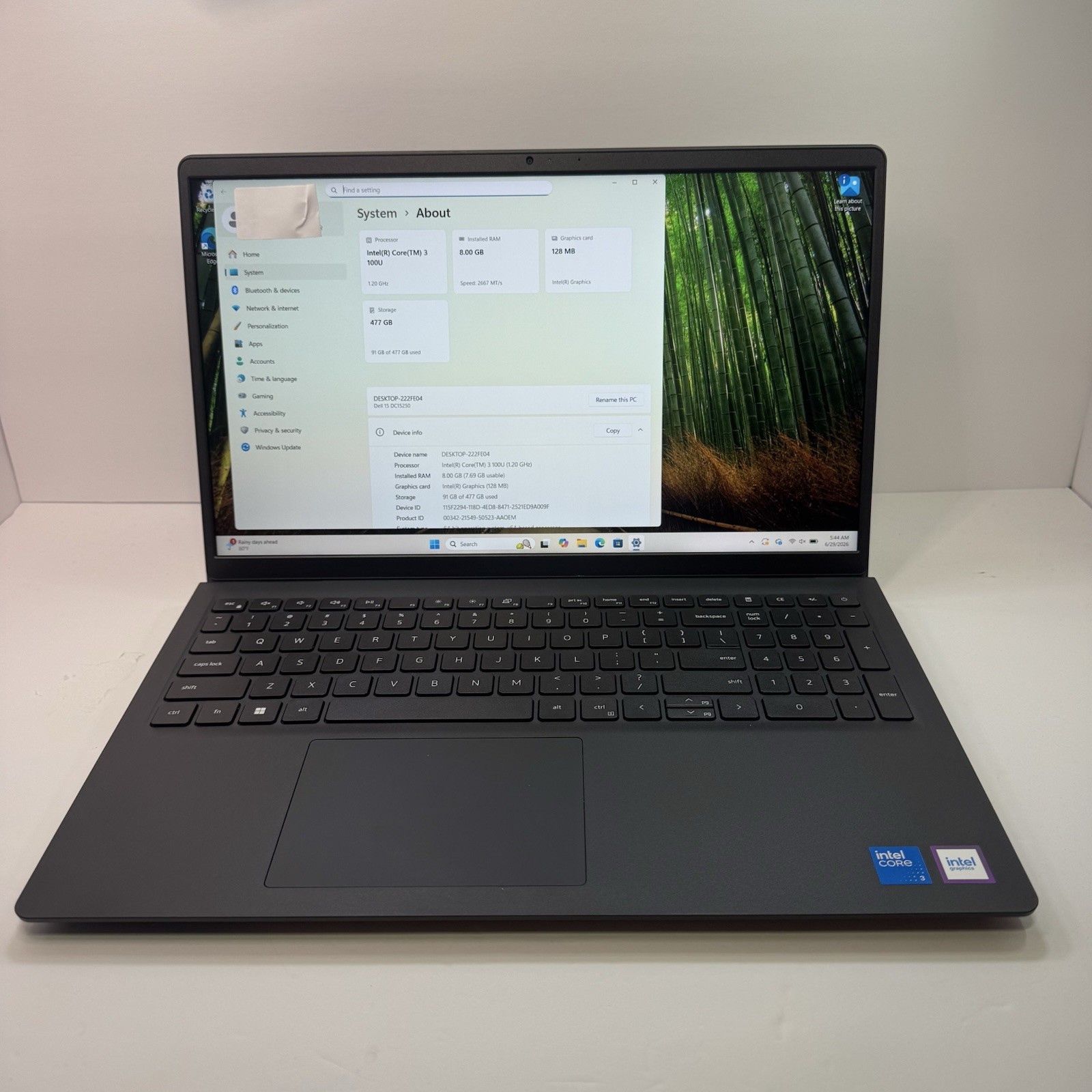 Dell 15 DC15250 15.6″ Intel Core 3 100U 8GB DDR4 512GB SSD Windows 11