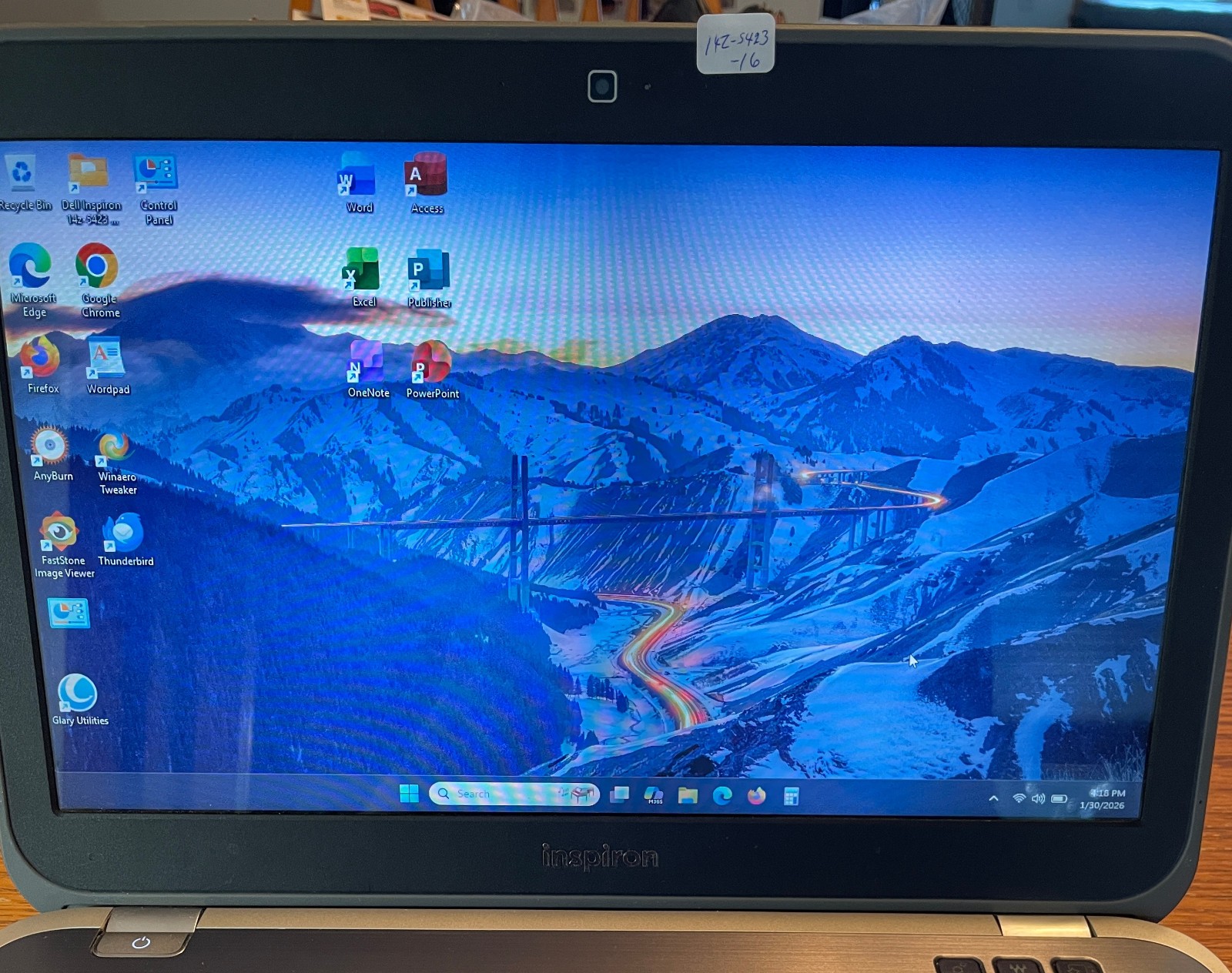DELL INSPIRON 14Z-5423 Laptop 14z-5423 14″ i5 Win11 Pro25H2/Office 2021/extra-16