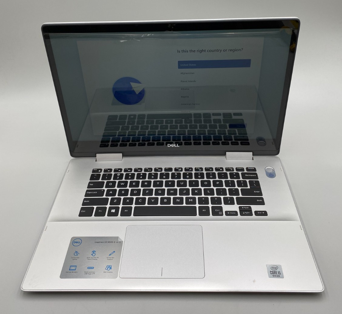 DELL Inspiron 5591 2-n-1 15.6″ i5-10210U 512GB SSD 8GB DDR4 Silver Laptop Good