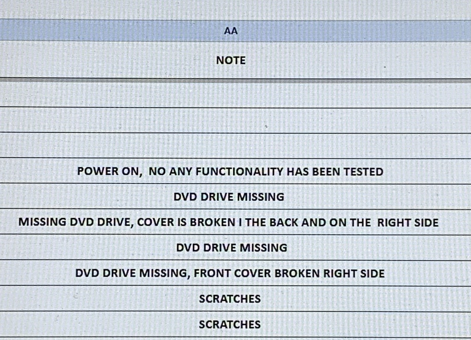 LOT(6) DELL INSPIRON 5567 I5-7200U@ 2.50GHz 8GB RAM NO OS/SSD WCHARGER