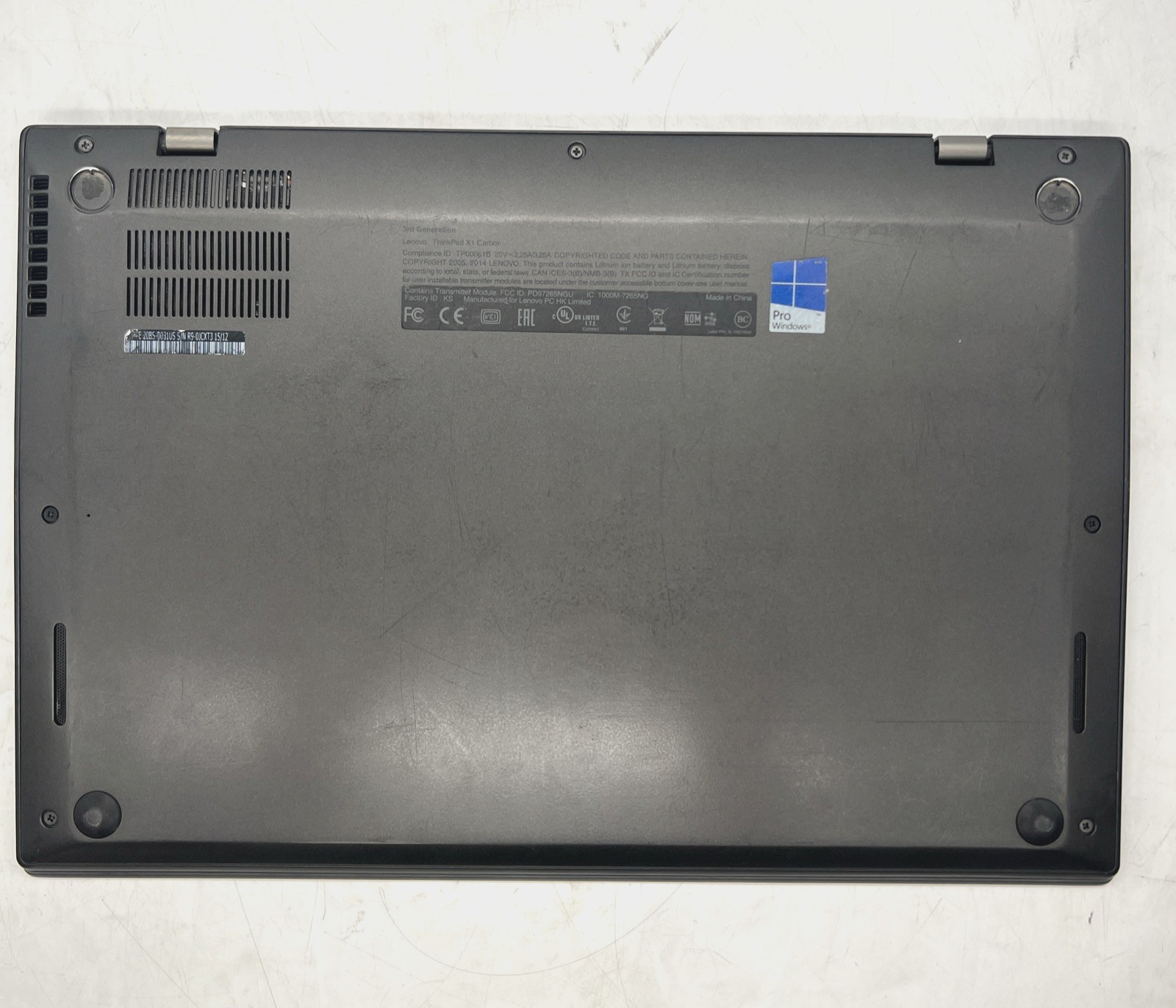 Lenovo ThinkPad X1 Carbon 3rd Gen Core i7 5600U 2.6GHz 8GB RAM 256GB SSD Win10P