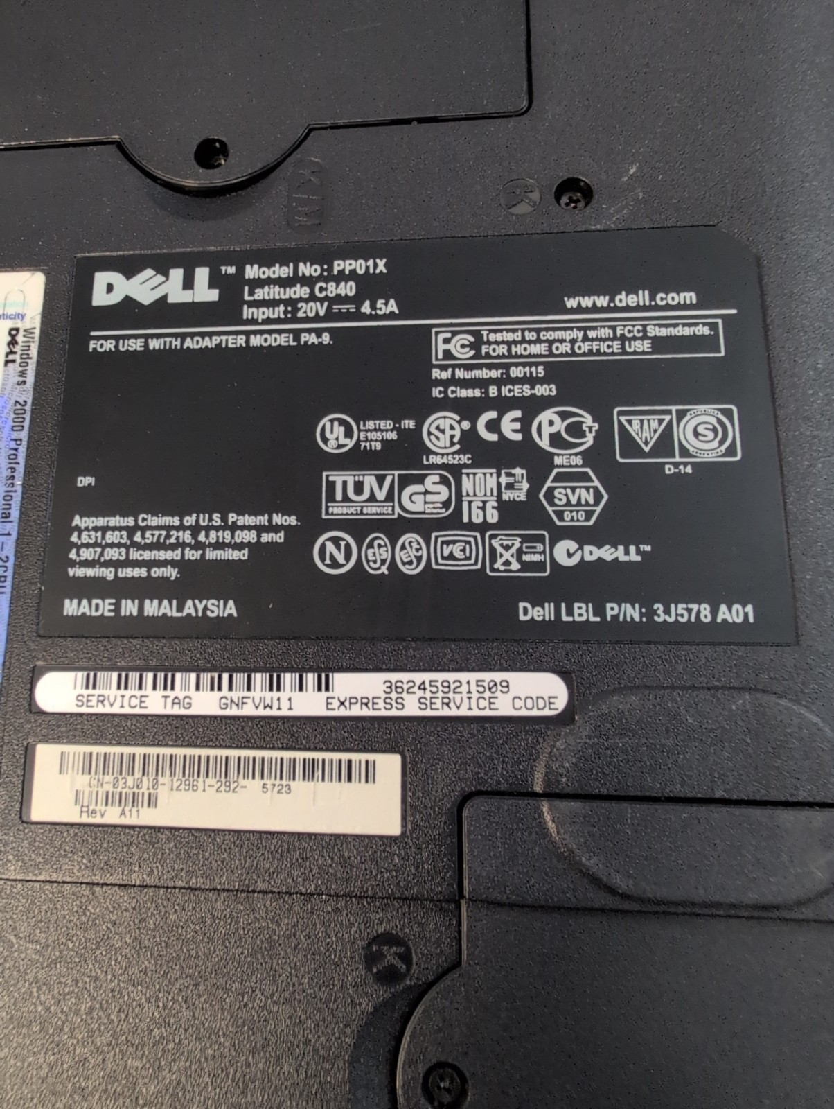🔥NICE Dell Latitude C840 15″ Laptop Pentium4 2.0GHz /1GB RAM /30GB HDD/WinXP –