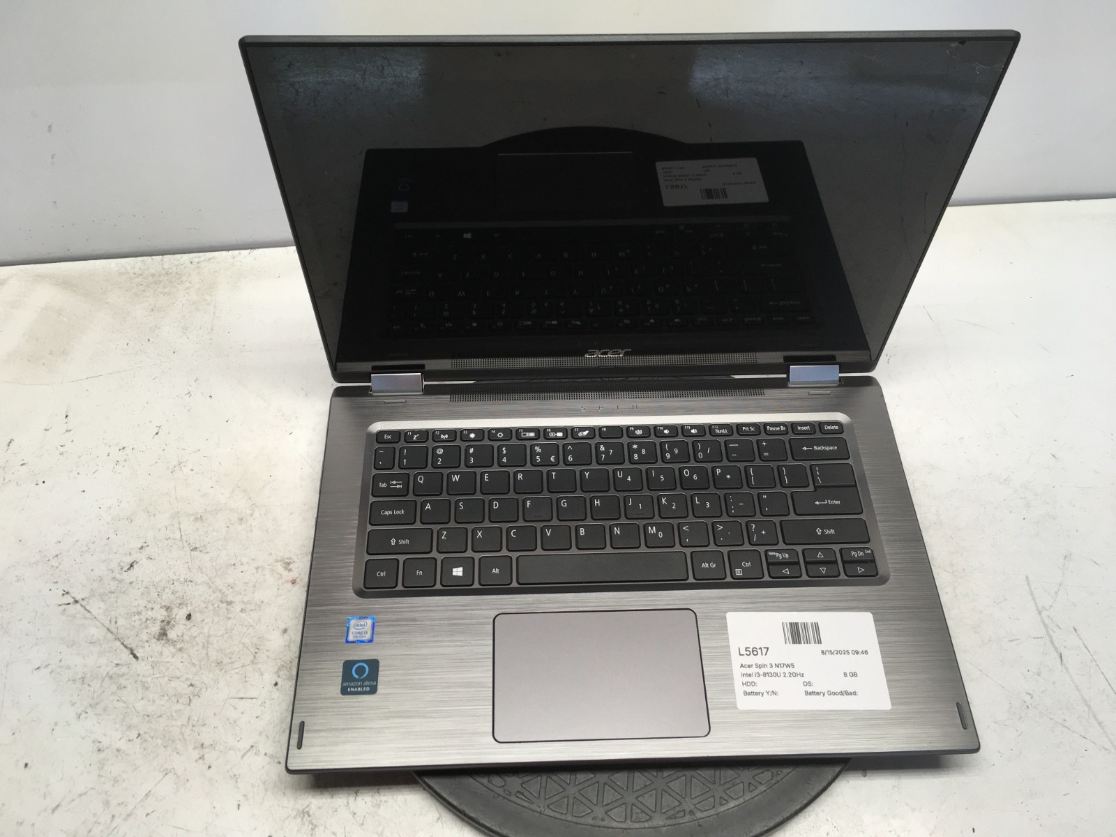 Acer Spin 3 N17W5 Intel i3-8130U 2.2GHz 8 GB NO HDD SCREEN DMG