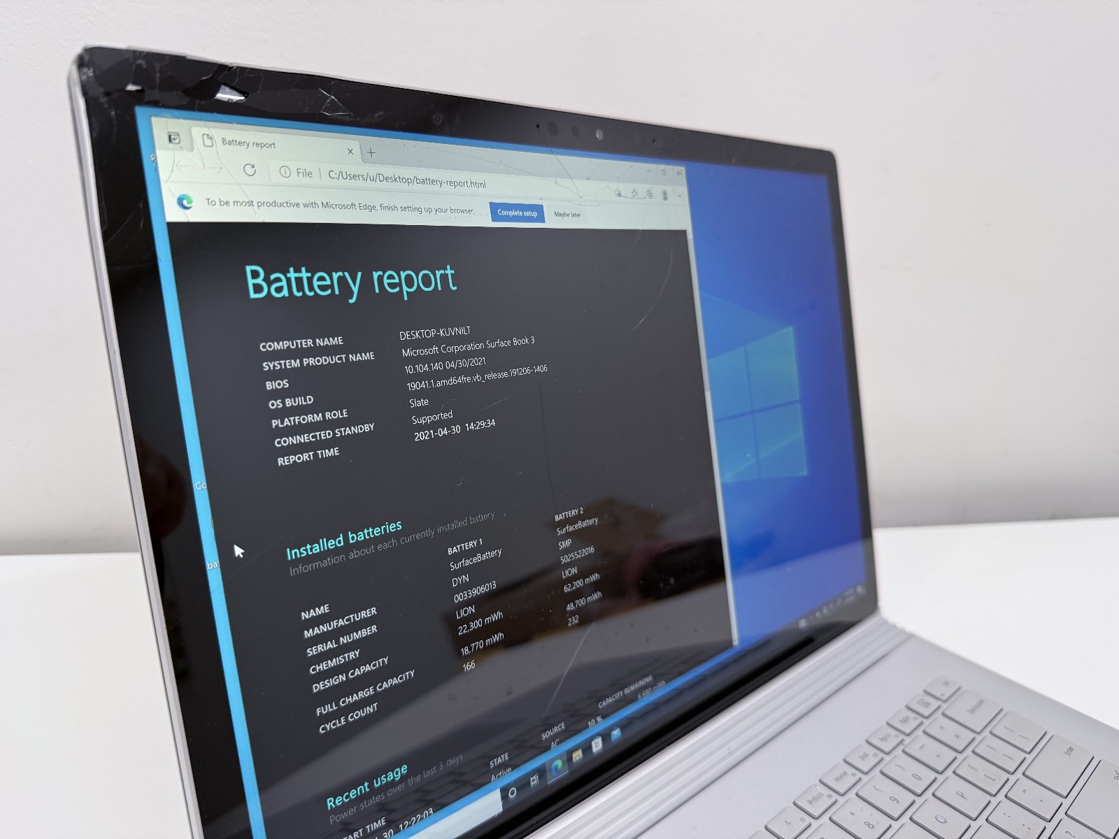 Microsoft Surface Book 3 i7-1065G7 CPU @ 1.30GHz 32 GB RAM 1 TB Win 10 Pro