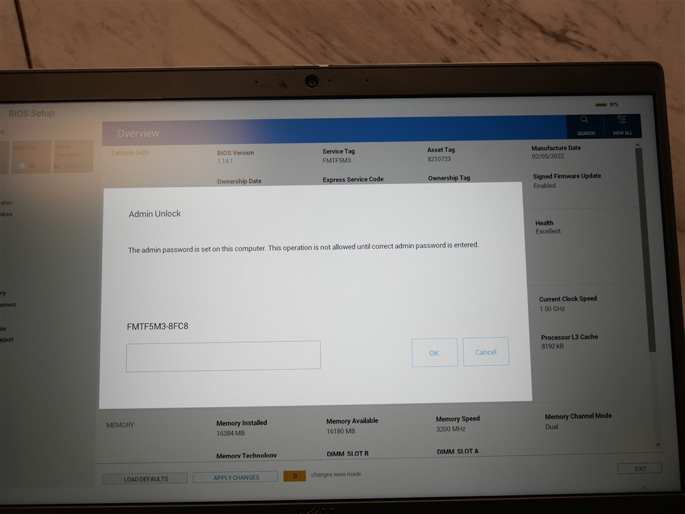 DELL LATITUDE 5420 14″ Laptop i5-1145G7 11gen 16GB RAM w/ EXCELLENT BATTERY!