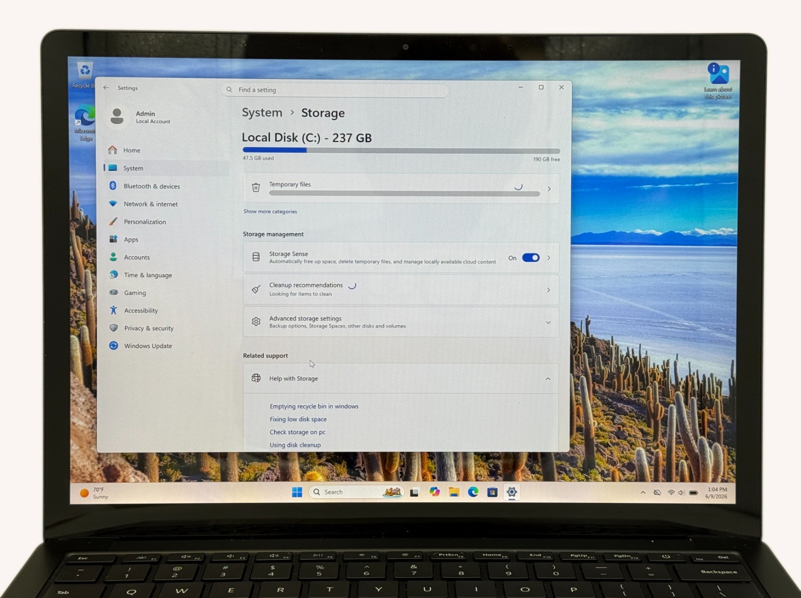 Microsoft Surface Laptop 3 i5-1035G7 1.2GHz 8GB RAM 256GB SSD