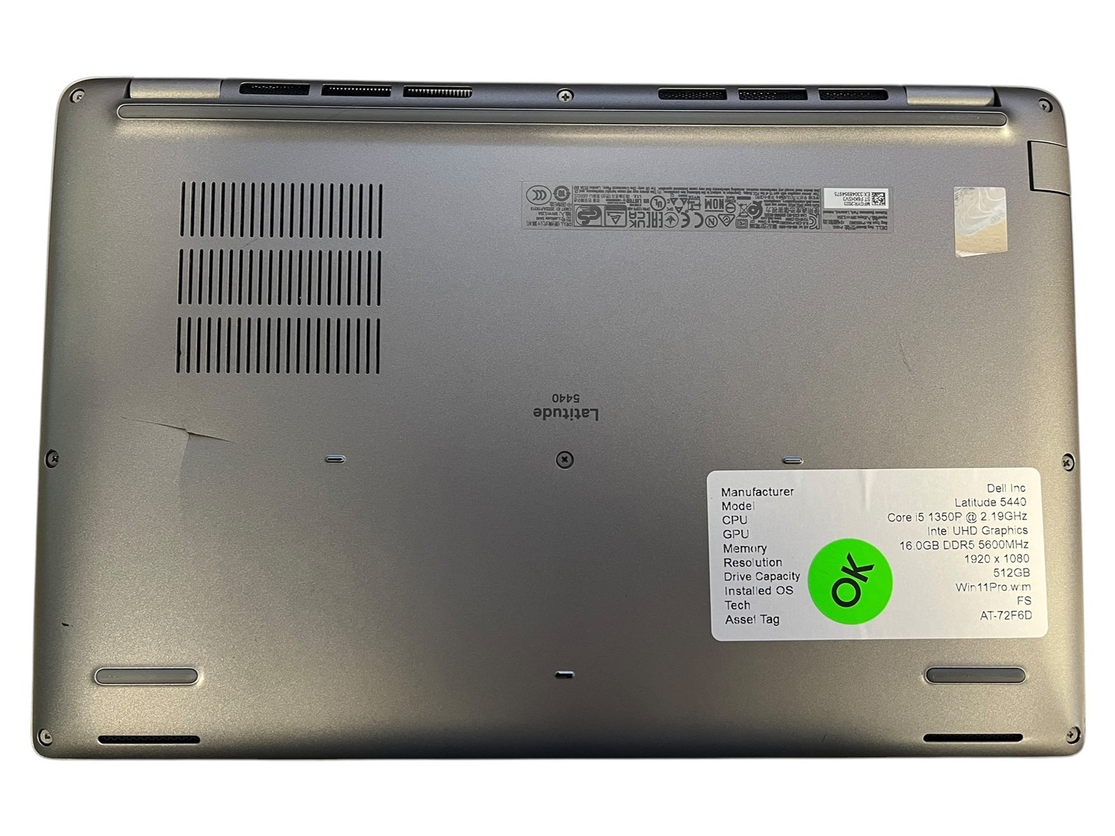 Dell Latitude 5440 i5-1350P 1.90GHz 16GB DDR5 512GB SSD WIN 11 Pro 14″ Laptop