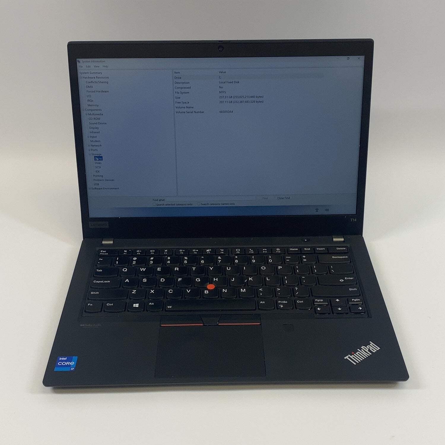 Lenovo ThinkPad T14 Gen 2 14″ i7-1165G7 2.8GHz 16GB RAM 250GB SSD