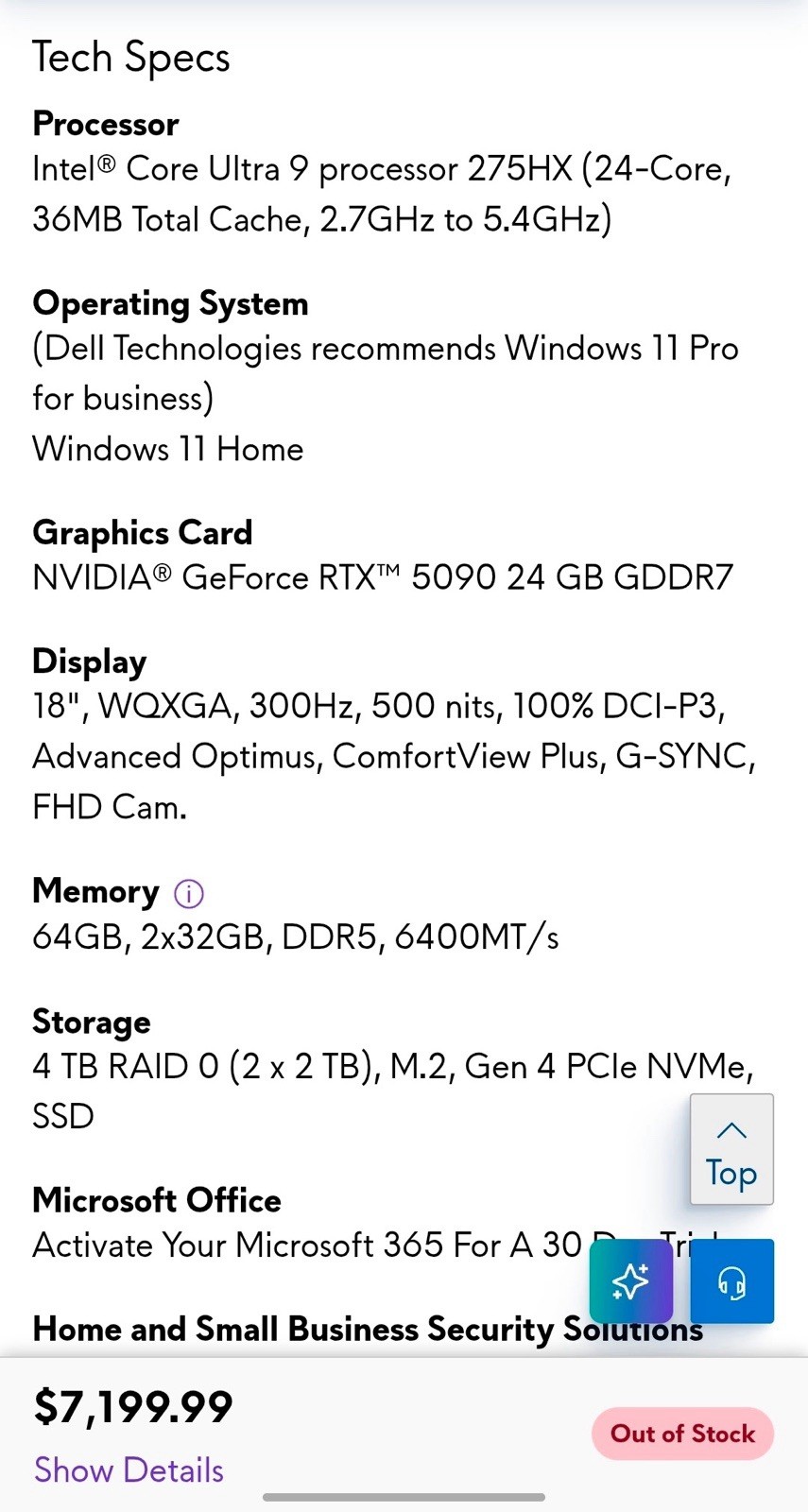 Alienware Area-51 18 Intel Ultra 9 275HX, RTX 5090 24Gb, 64GB DDR5 Ram, 4TB SSD