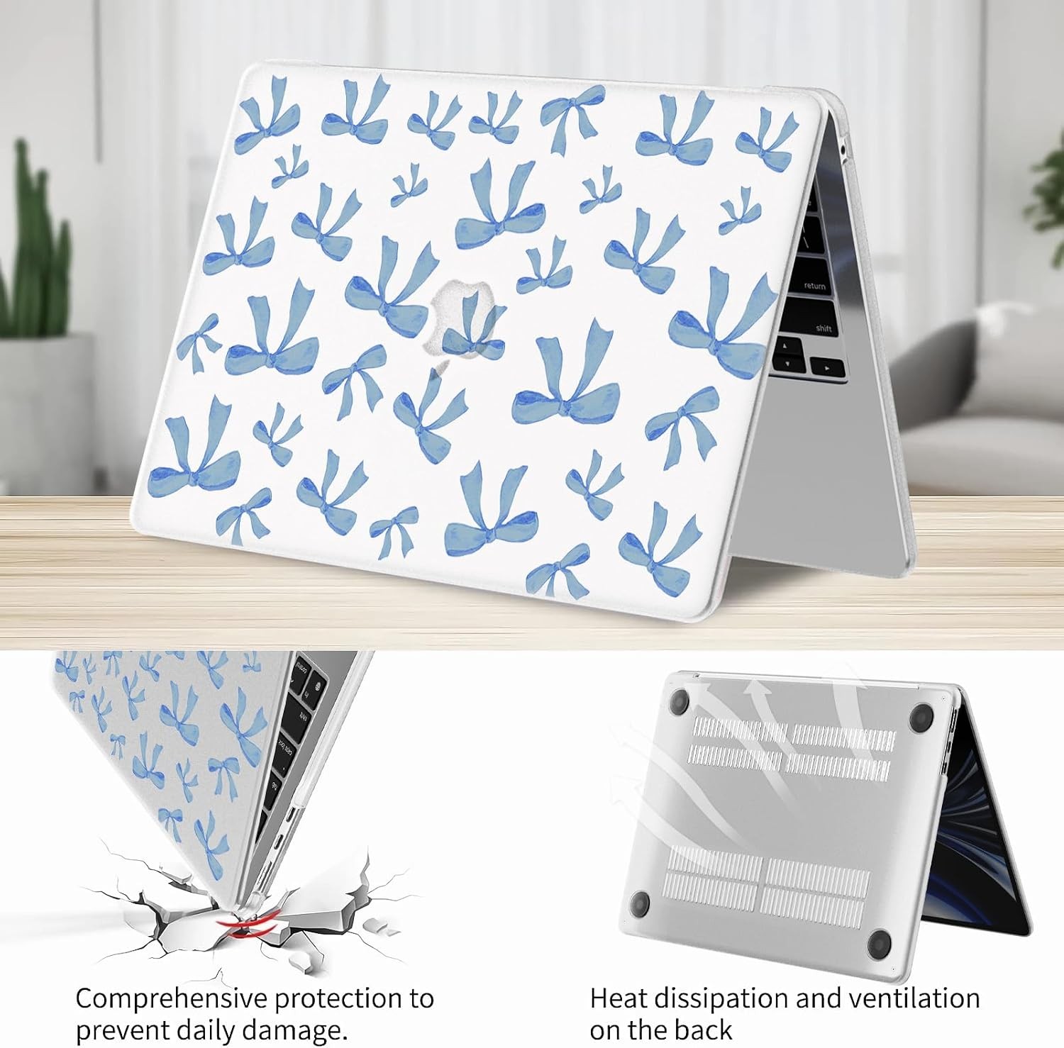 Plastic Hard Shell Case for MacBook Air 15 Inch Case 2024 2023 Release M3 A3114