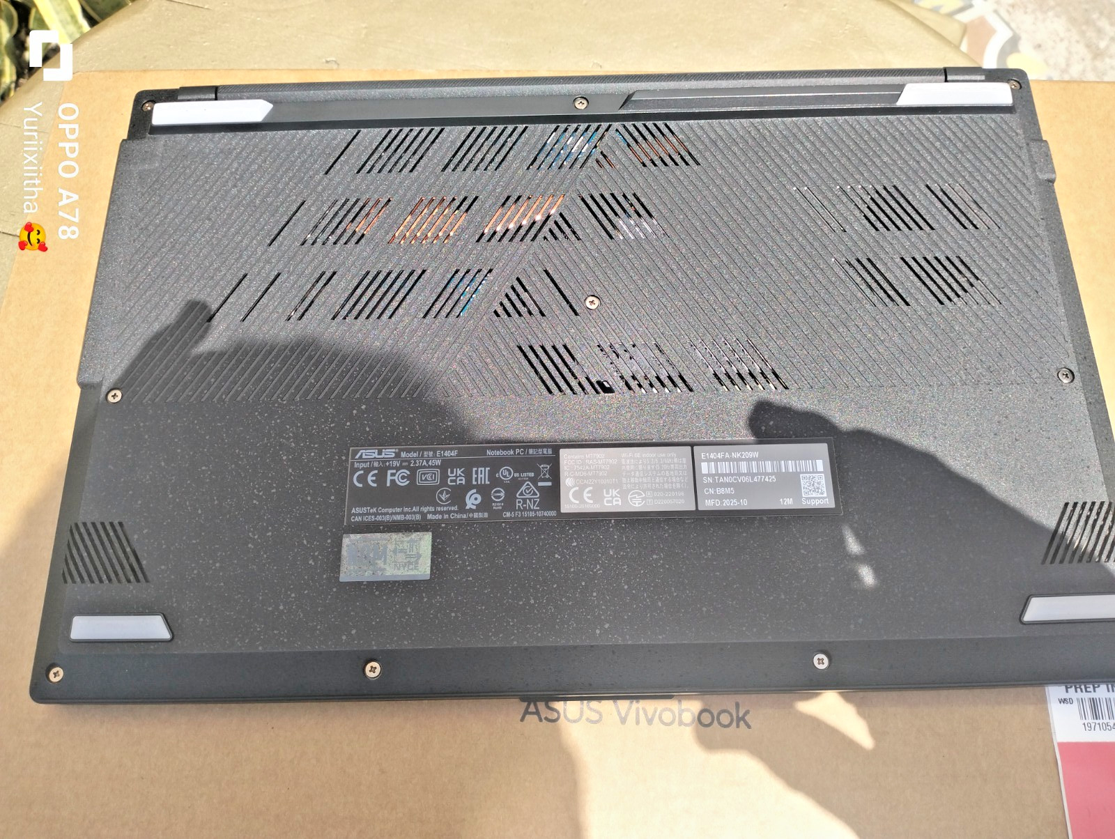Asus Vivobook 14 E1404 Ryzen 5 7520U 16GB RAM 512GB Make an offer Haz Una Oferta