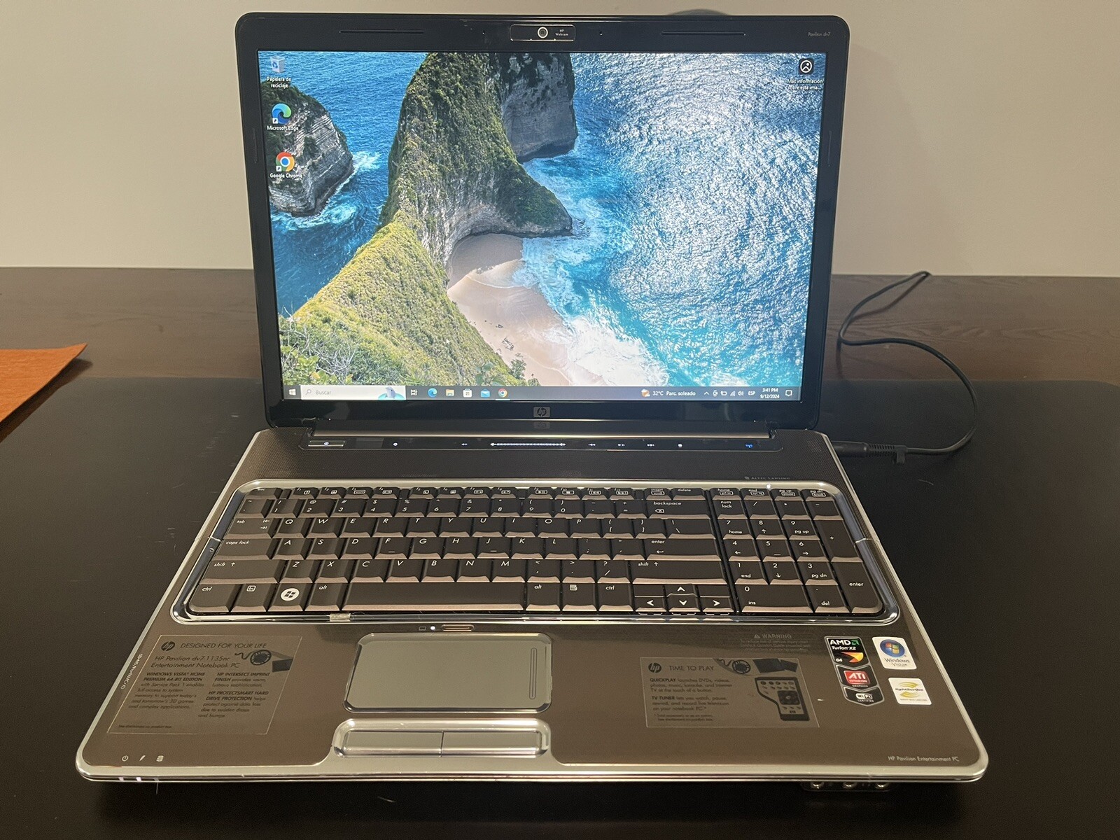 Laptop HP Pavilon Dv7 17,3” double SSD Samsung Evo 860 250Gb