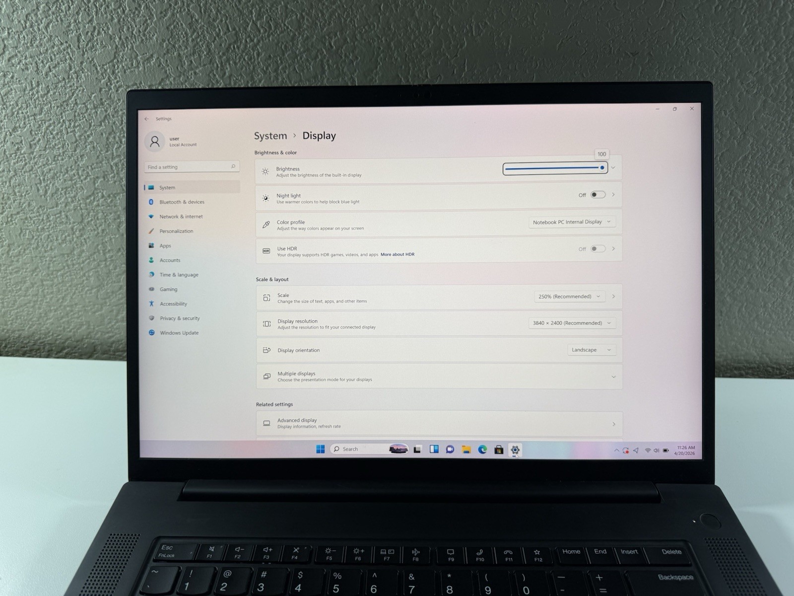LENOVO THINKPAD P1 Gen 4 3840×2400 I7-11850H 512GB 16GB RAM NVIDIA T1200 WIN 11