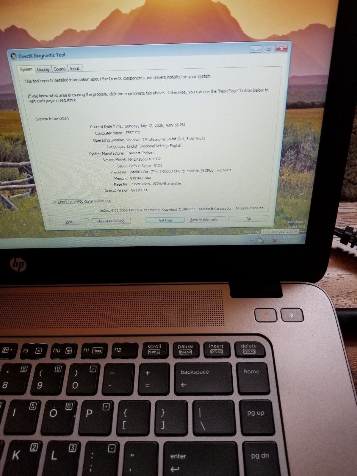 Lot 3 HP EliteBook 850 G2 i7-5600U 2.6 GHz 8GB RAM 128GB SSD Batt 15.6″ NO AC|OS