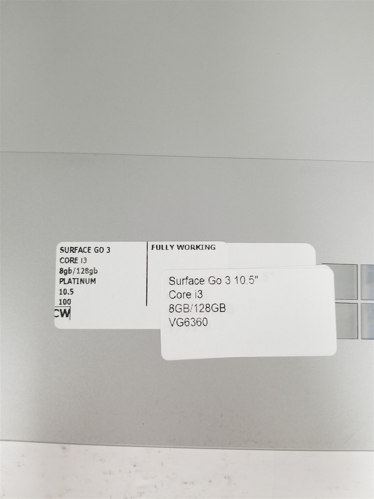 Microsoft Surface Go 3 Core i3 10.5″ 8GB/128GB Platinum Fully Working VG6360