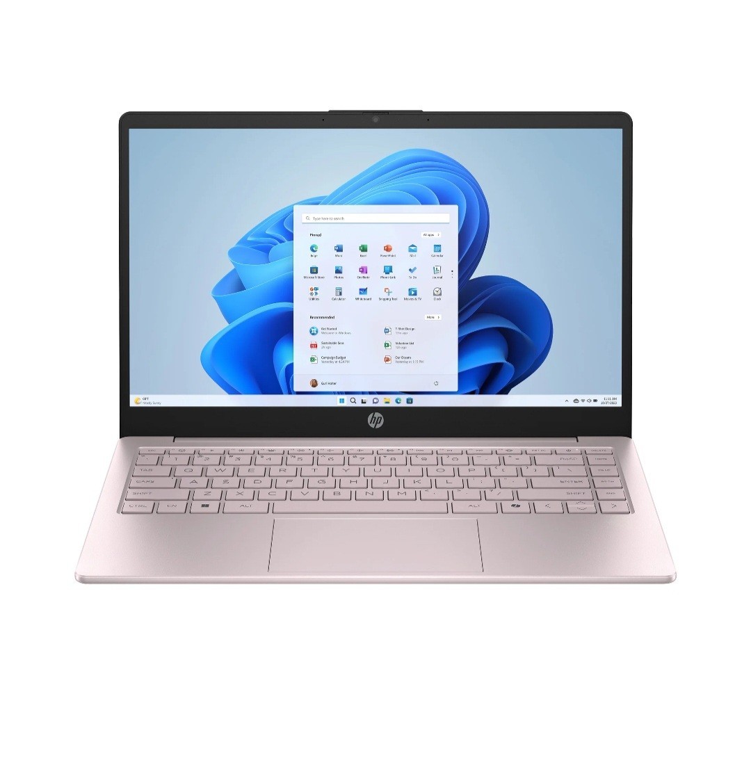 HP 14 inch HD Windows Laptop Intel Processor N150 4GB RAM 128GB – Tranquil Pink