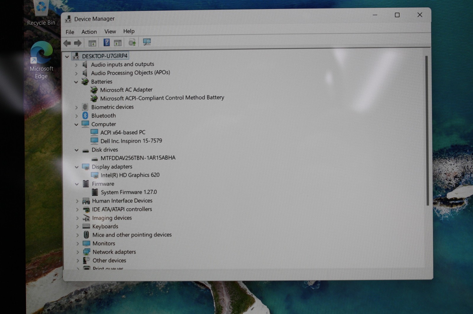 15.6″Dell Inspiron 15-7579 Laptop i7-7500U RAM 12GB SSD 256GB/Charger inc