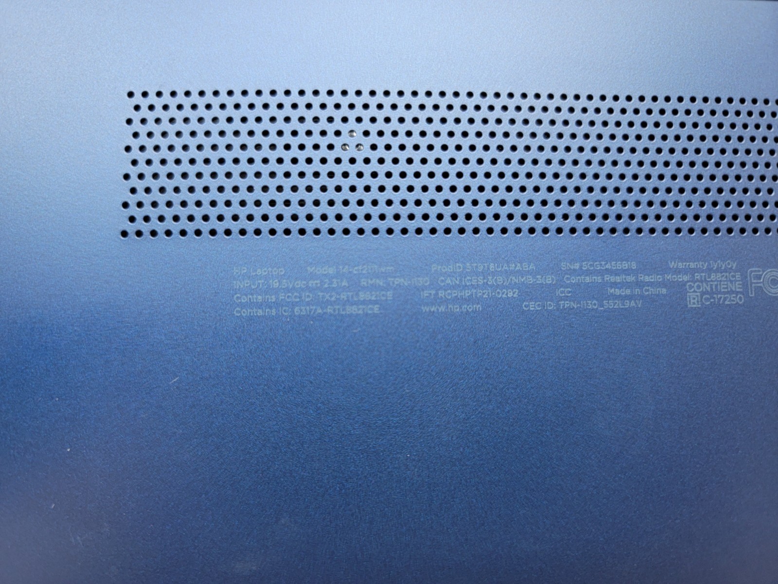 HP Stream 14 Laptop Blue – 14-CF2111WM FOR PARTS
