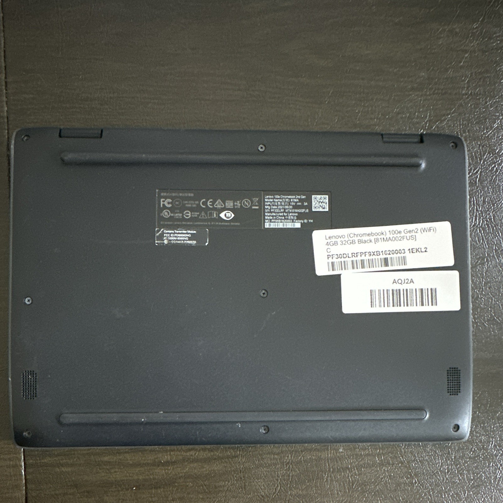 Lenovo 100e Chromebook 2nd Gen 11.6in Celeron 4GB 32GB eMMC Black USB-C