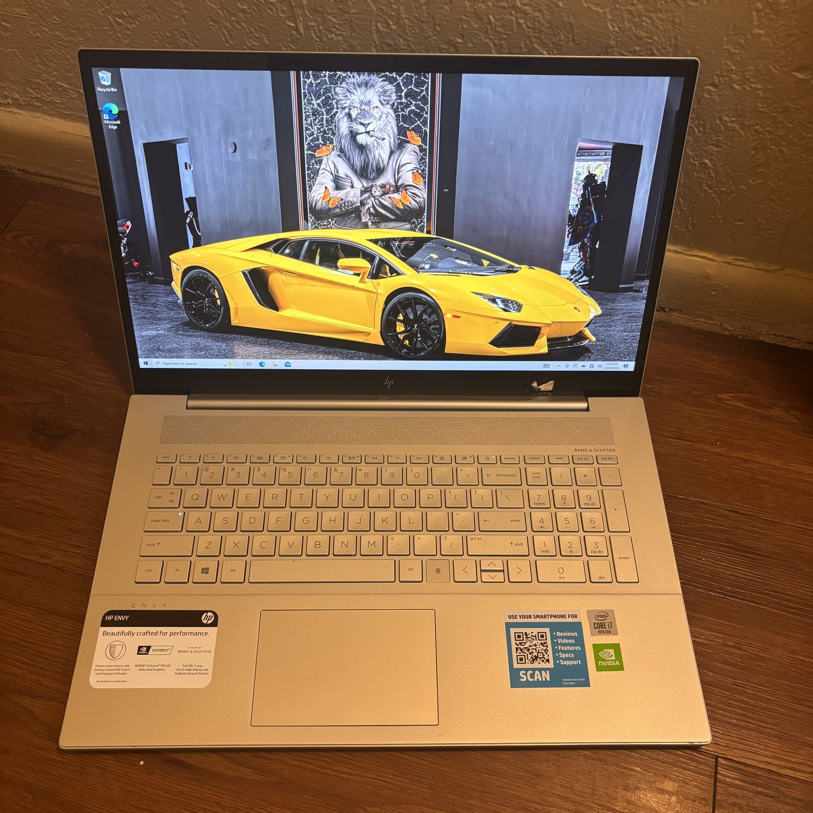 HP Envy 17m-cg0013dx Laptop i7-1065G7 1.3GHz 12GB 512GB SSD NVIDIA CRACKEDSCREEN