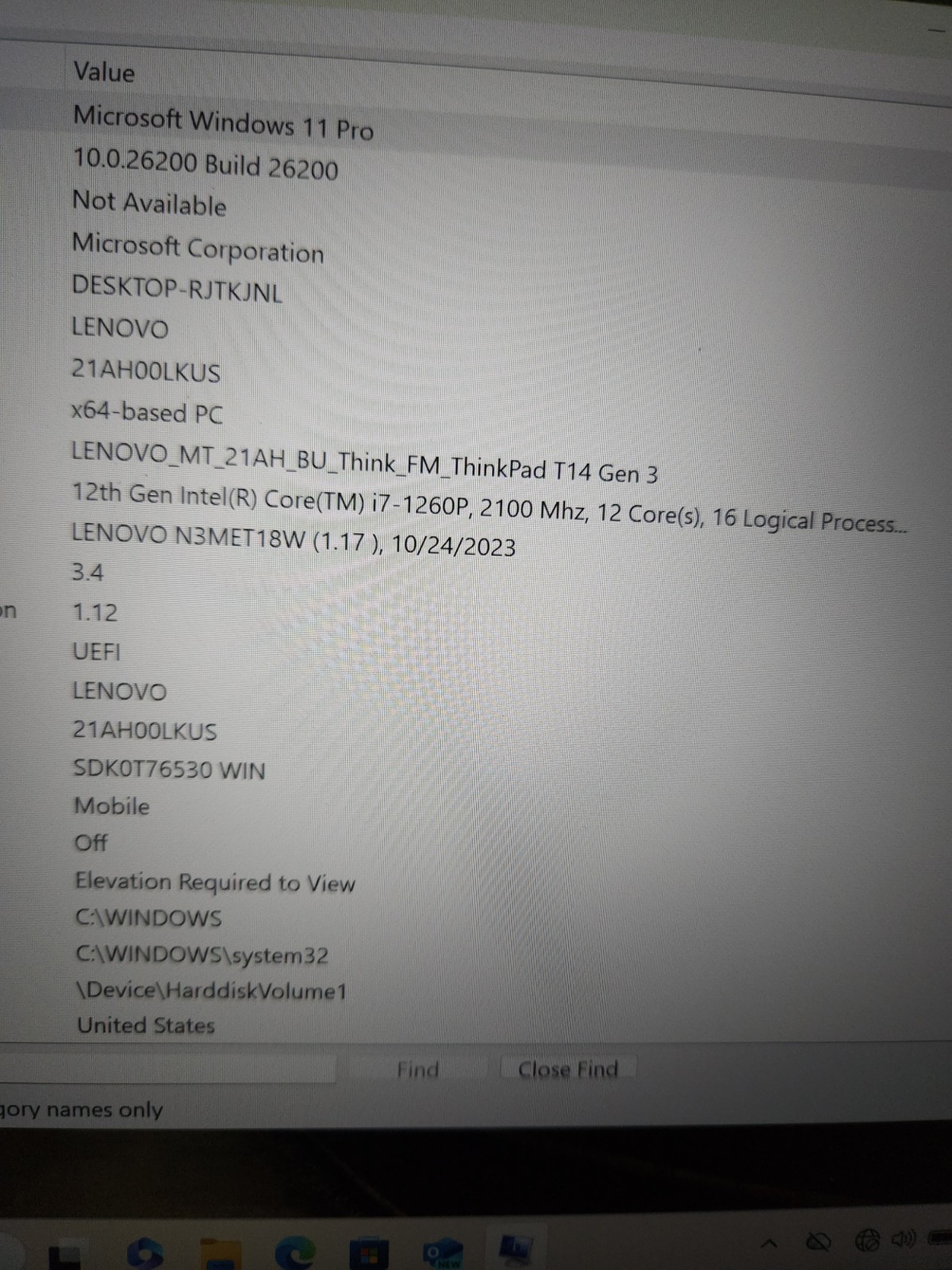 Lenovo ThinkPad T14 i7 16gb Ram 512gb SSD NVMe 1260p Gen3 14″ Touchscreen Win11